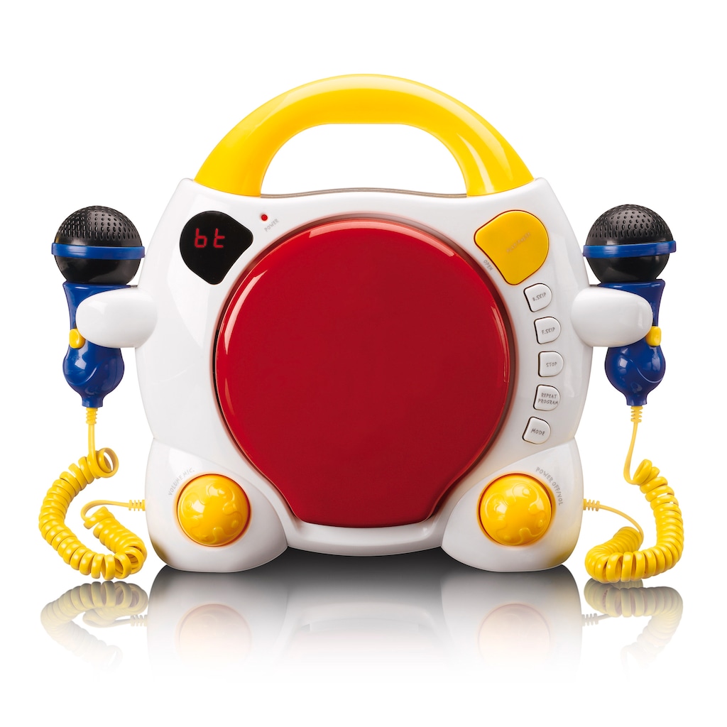 Lenco CD-Player »KCD-011KIDS Tragbarer Kinder Karaoke CD-Player mit Bluetooth«, Bluetooth