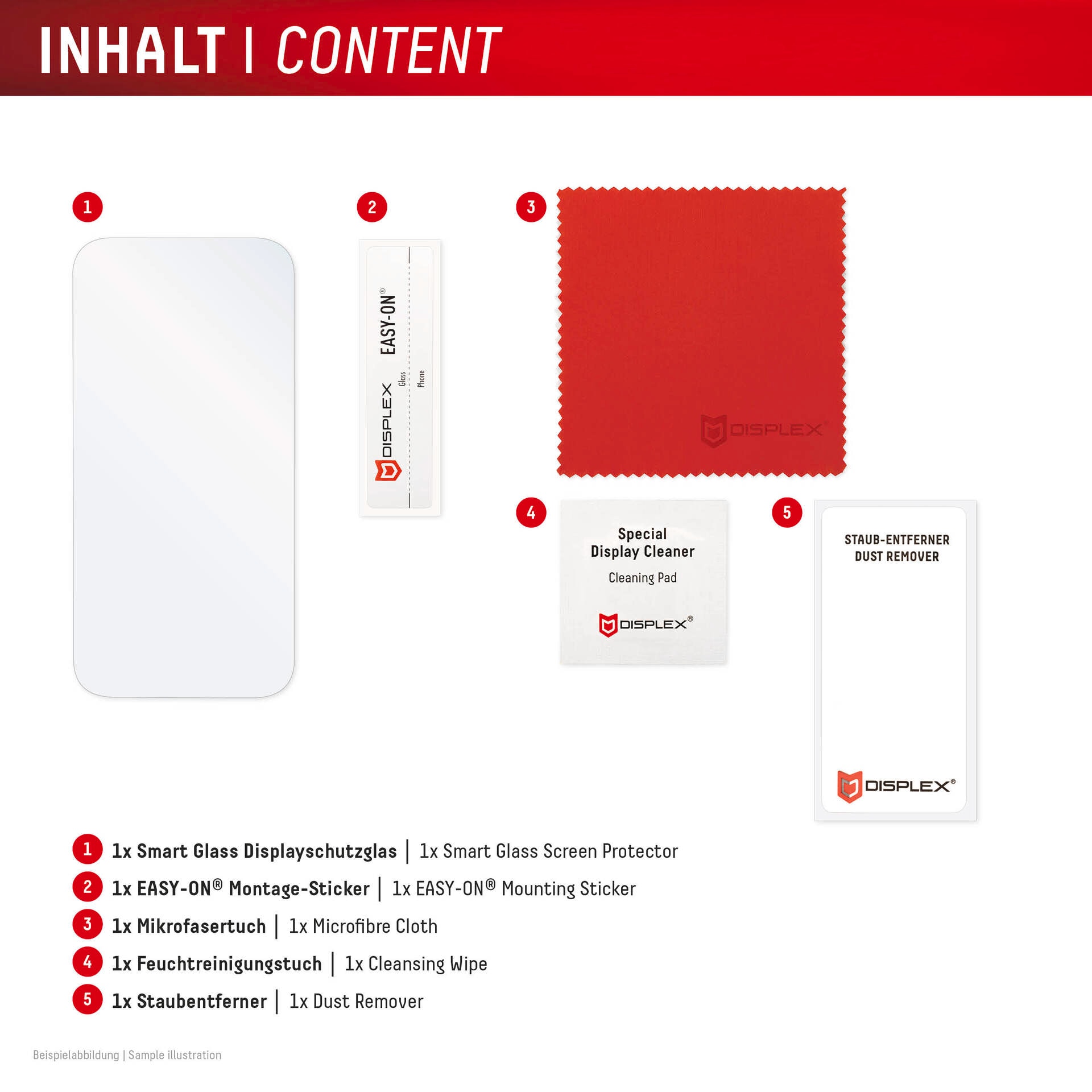 Displex Displayschutzglas »Smart Glass Screen Protection«, für Apple iPhone 16 Pro, Displayschutzfolie, Schutzfolie, Bildschirmschutz, kratz- & stoßfest