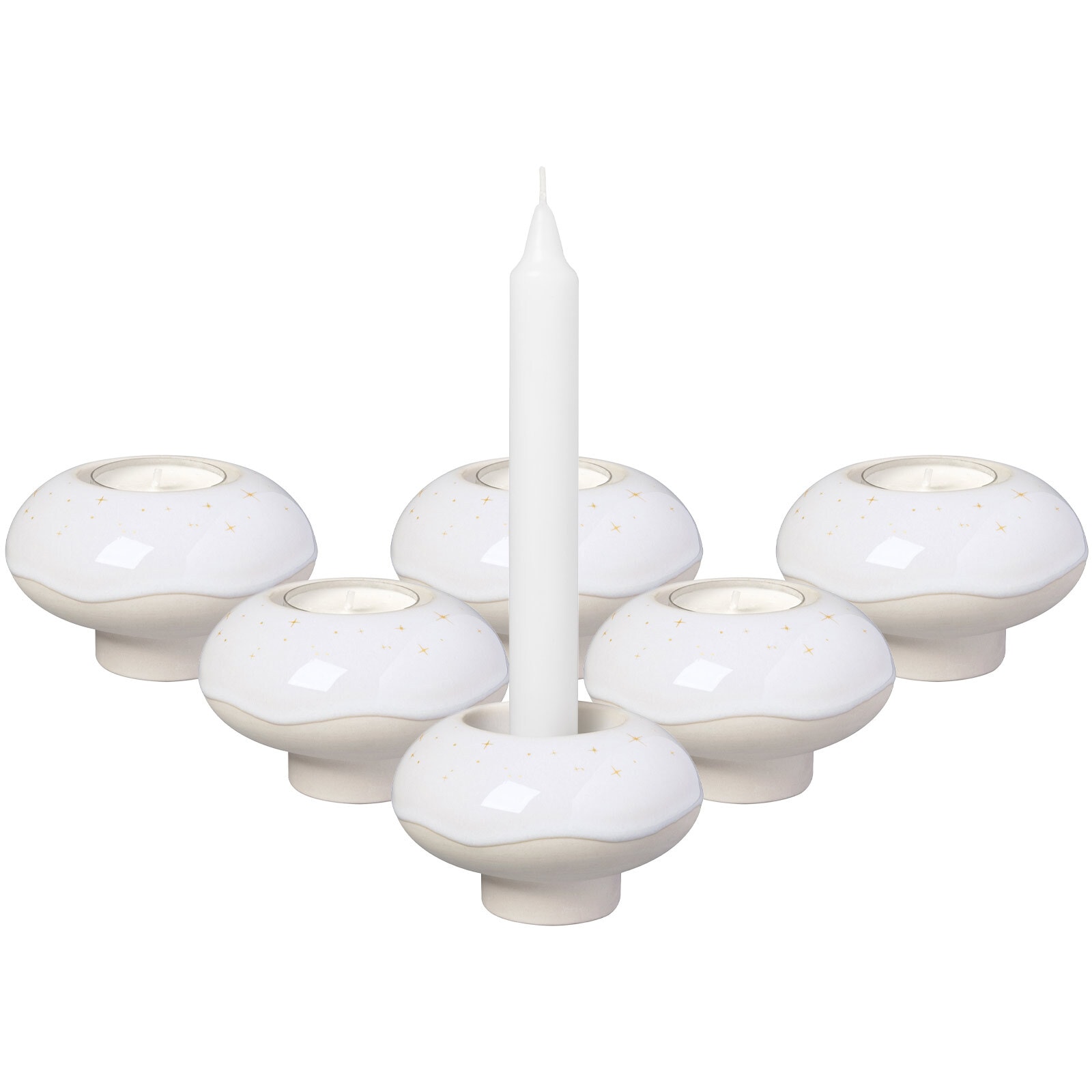 like. by Villeroy & Boch Kerzenhalter »Kerzenhalter Donut Winter Glow ø 9,1 günstig online kaufen