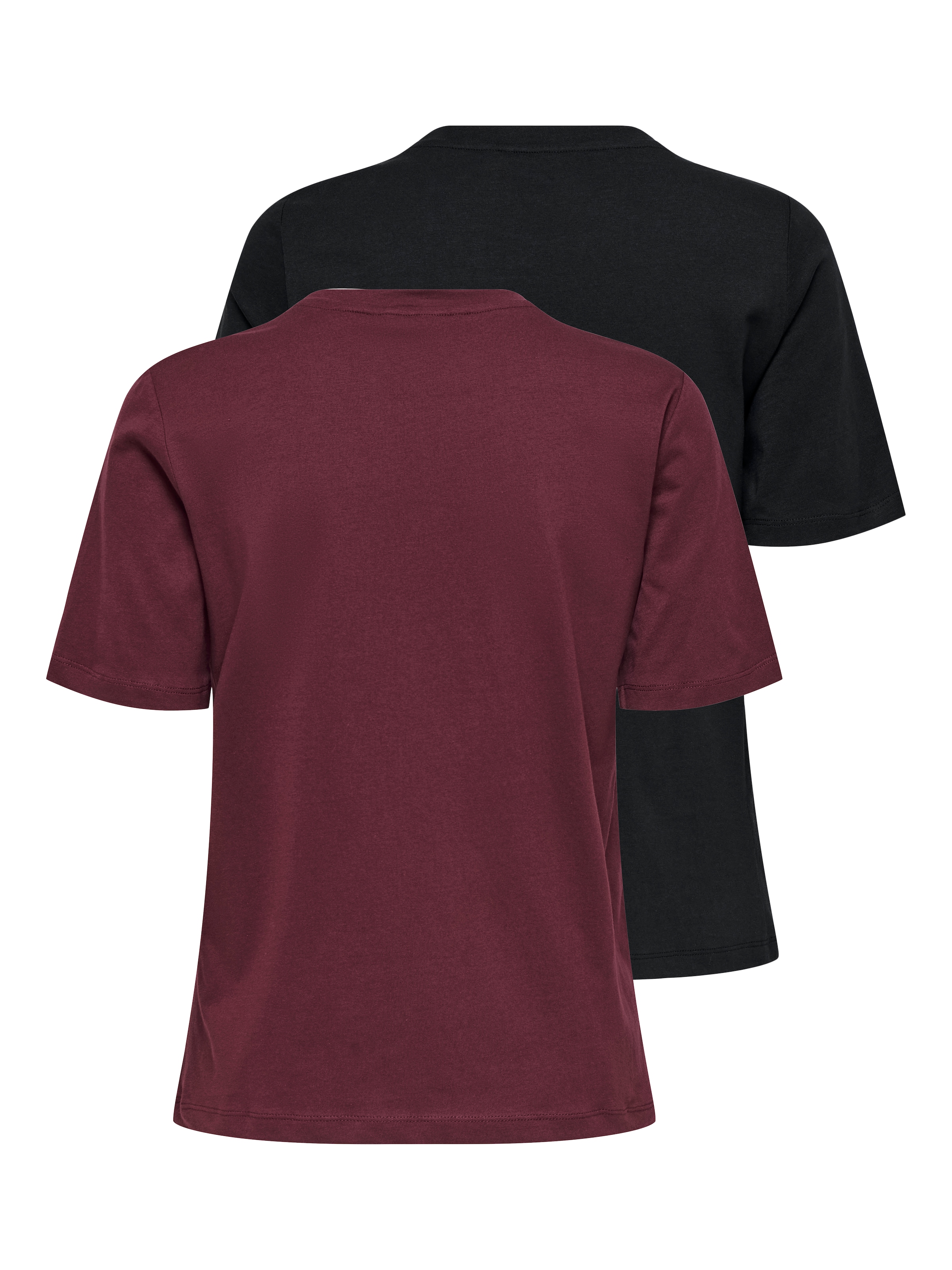 ONLY Kurzarmshirt »ONLONLY – Doppelpack T-Shirts für Alltag und Freizeit« Packung, 2 Stk. regular fit, Jersey, Baumwolle, Rundhals, unifarben