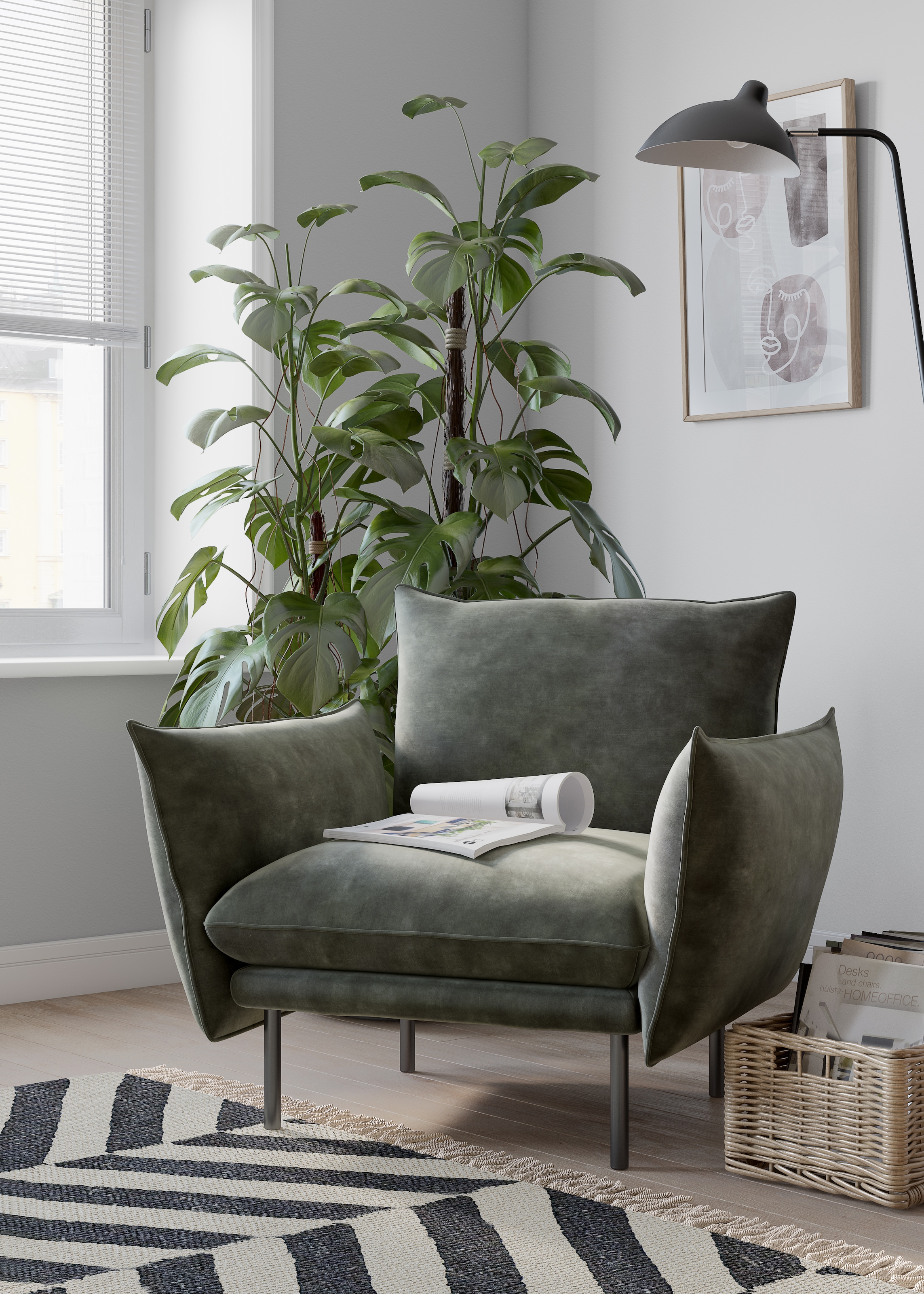 Home affaire Sessel »Stine Cocktailsessel« Besonderes Design durch Kissenop günstig online kaufen