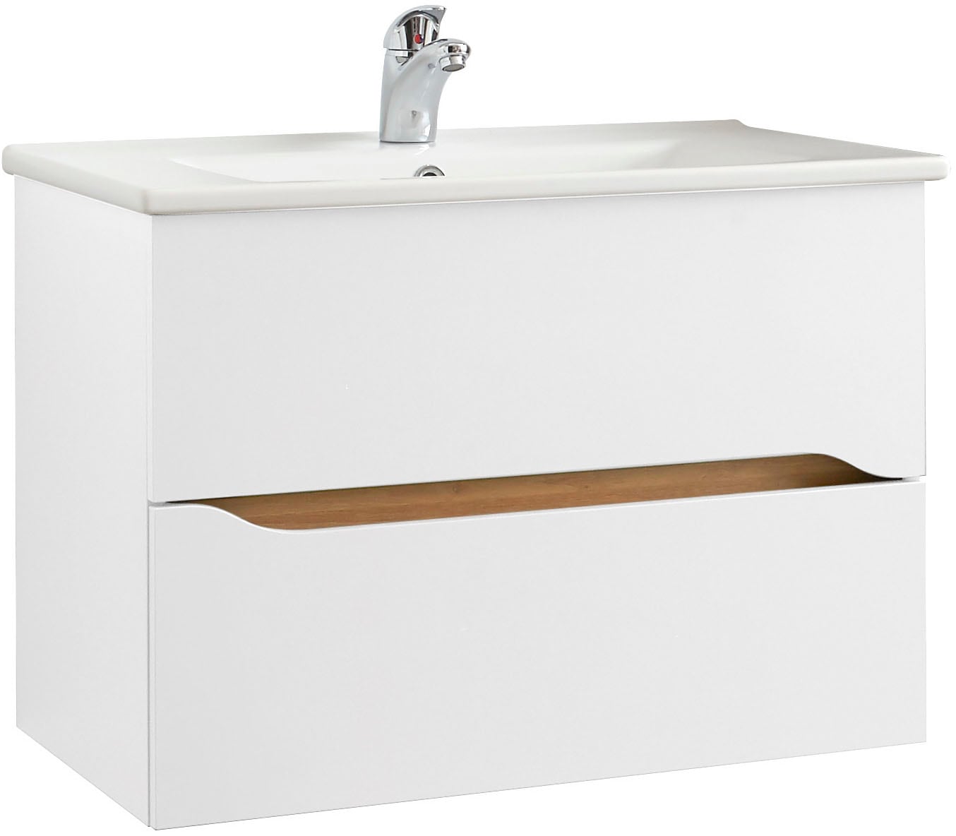 Saphir Badmöbel-Set »Quickset Keramikwaschtisch mit Unterschrank, 75 cm bre günstig online kaufen