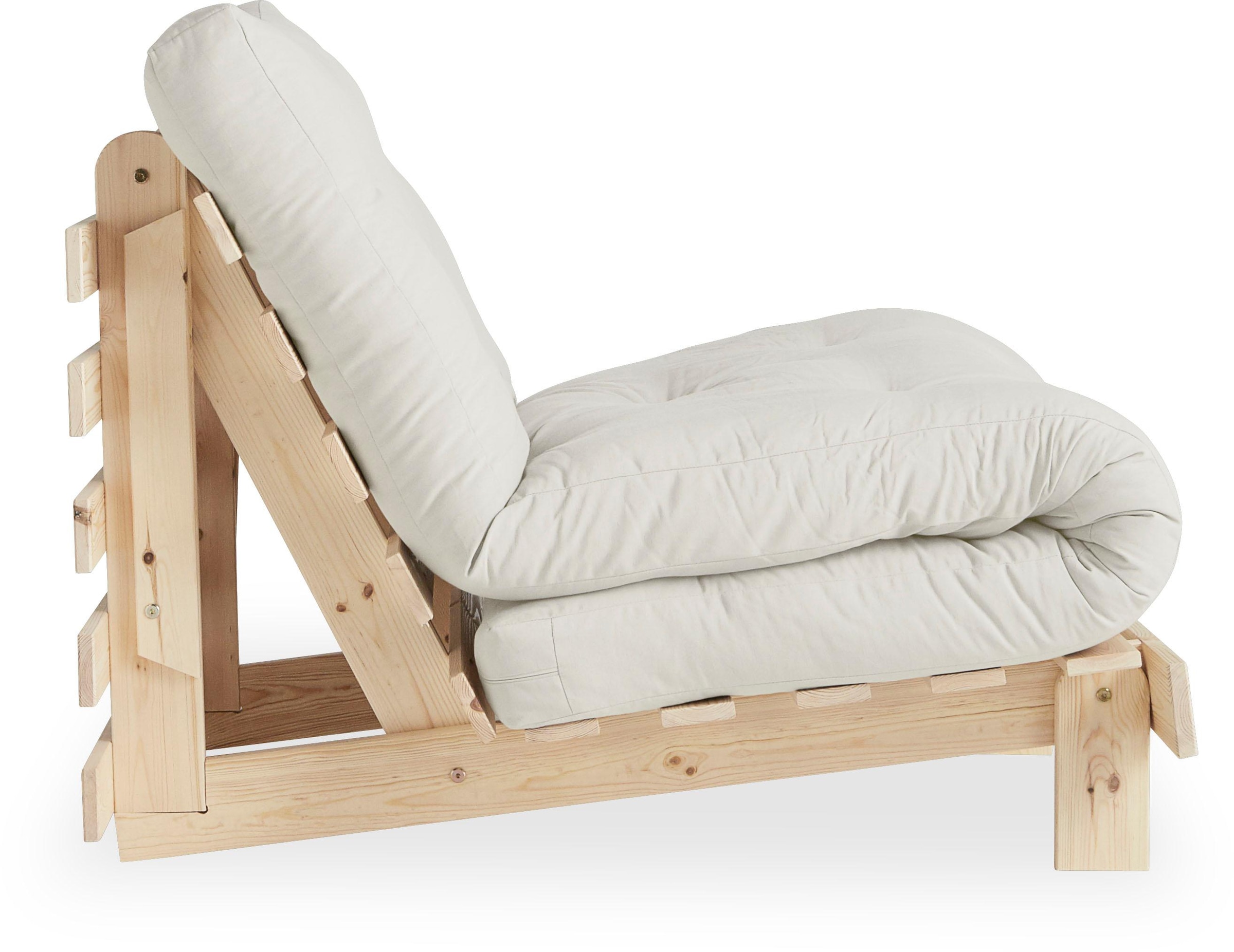 Karup Design Daybett »Daybett Roots Schlafsofa – Gästebett & Sofa aus FSC®-Kiefer« Inkl. Futonmatratze, in mehreren Größen & Farben erhältlich