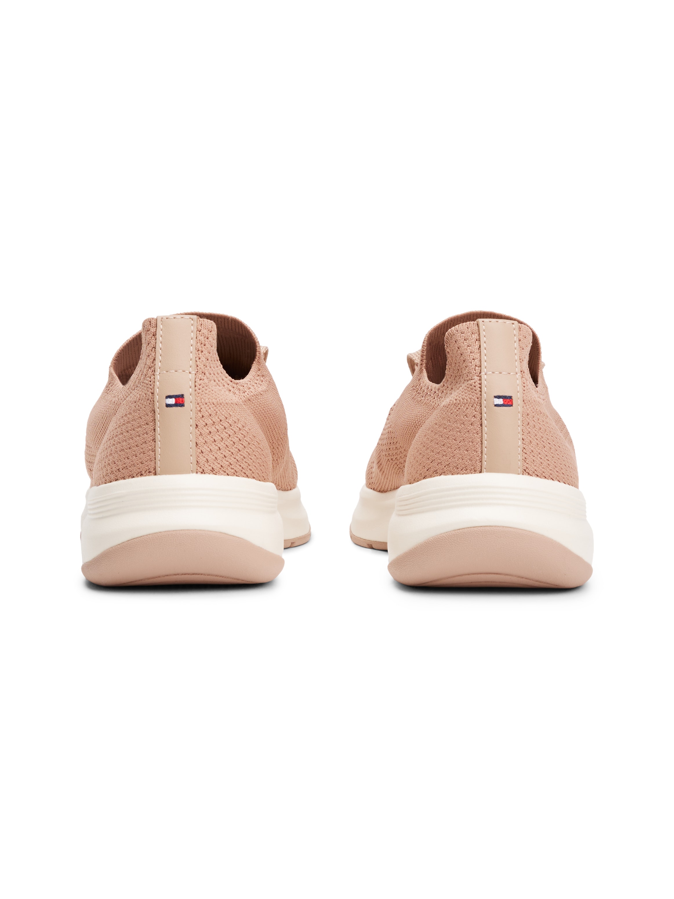 Tommy Hilfiger Slip-On Sneaker »TH KNIT RUNNER«, Freizeitschuh, Halbschuh, Schnürschuh mit gestickter Logoflag