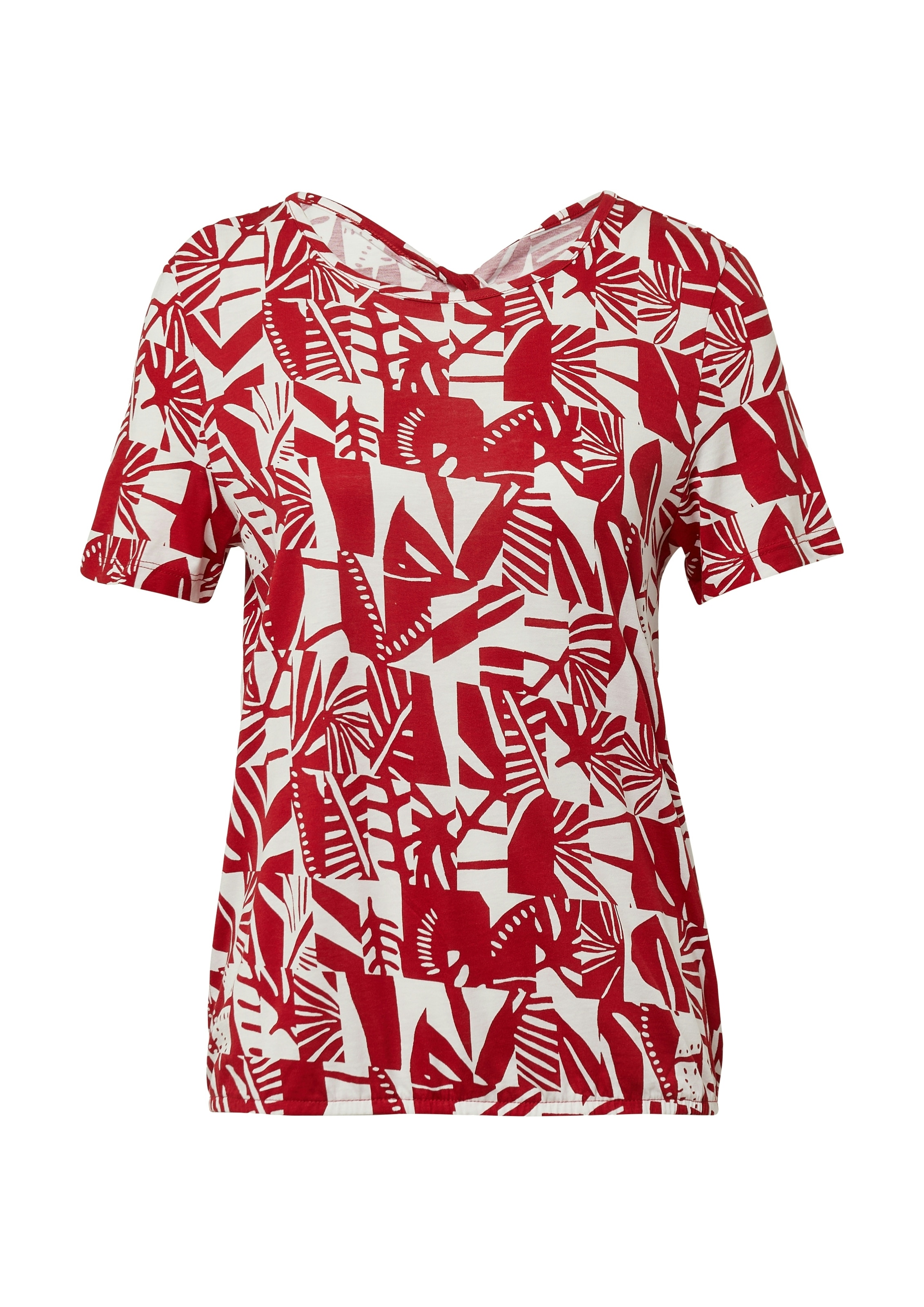 s.Oliver Print-Shirt im O-Shape mit Cut-out