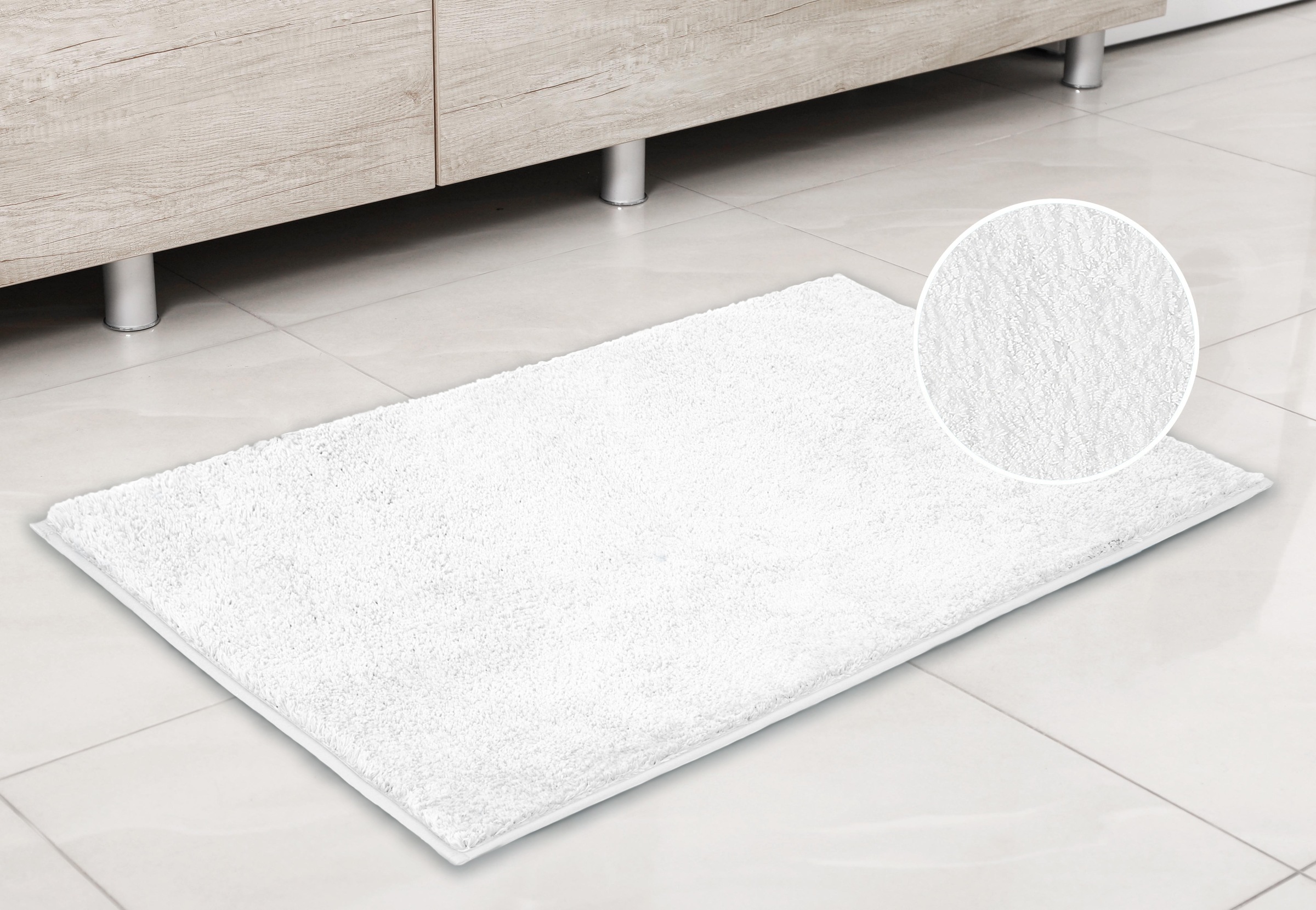 my home Badematte »Juna, Badteppich«, rutschhemmend beschichtet, fußbodenheizungsgeeignet-strapazierfähig, besonders weich, Badematten, unifarben