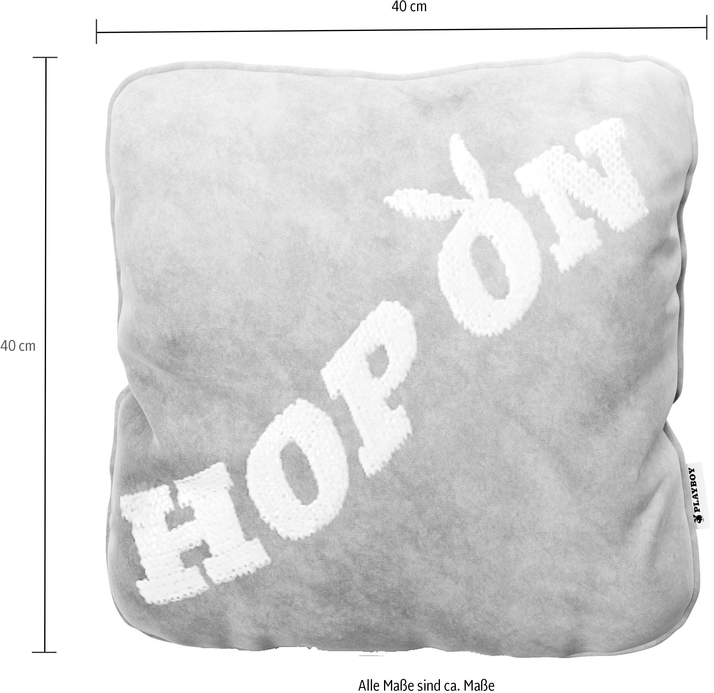 PLAYBOY Dekokissen »Samtkissen ELLEN, Hop On«