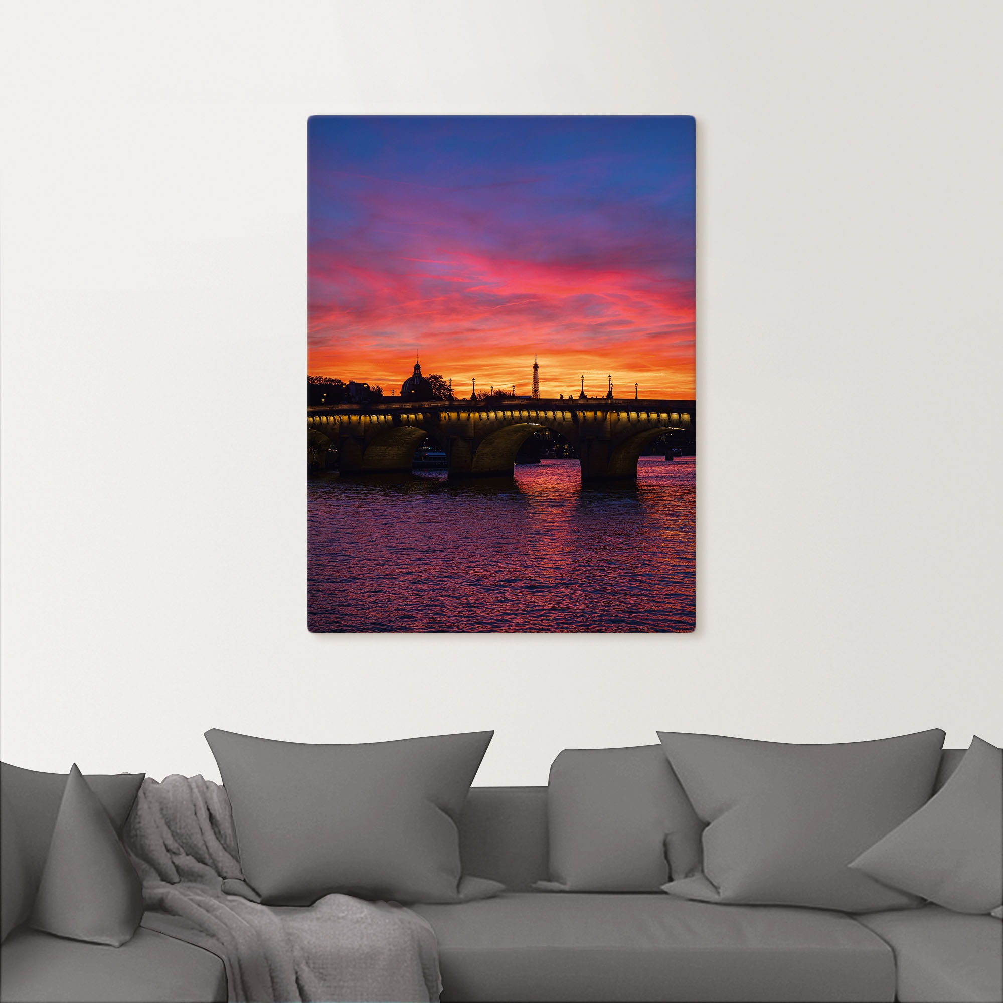 Artland Leinwandbild "Brücke Pont Neuf im Sonnenuntergang", Paris, (1 St.), günstig online kaufen