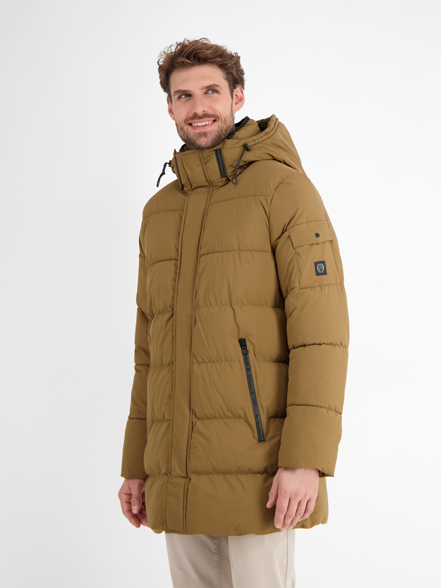 LERROS Steppjacke »LERROS Warm gefütterte Steppjacke mit abnehmbarer Kapuze«, mit Kapuze, Wasser- und windabweisend, atmungsaktiv
