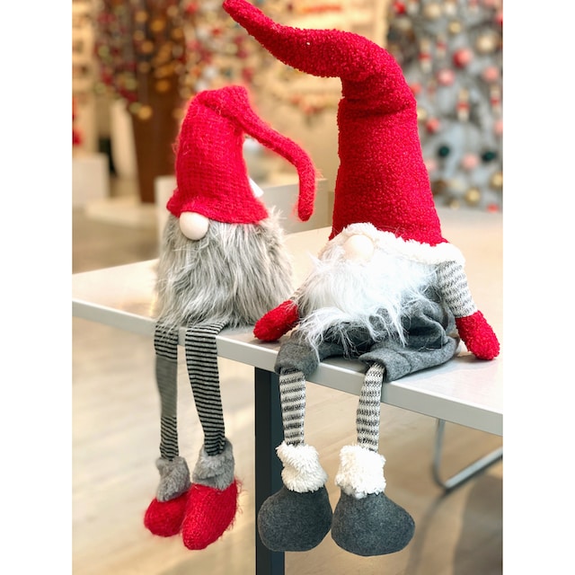 my home Weihnachtsfigur »Elfen Paar, Weihnachtsdeko«, (Set, 2 St.), Wichtel  sitzend auf Raten kaufen