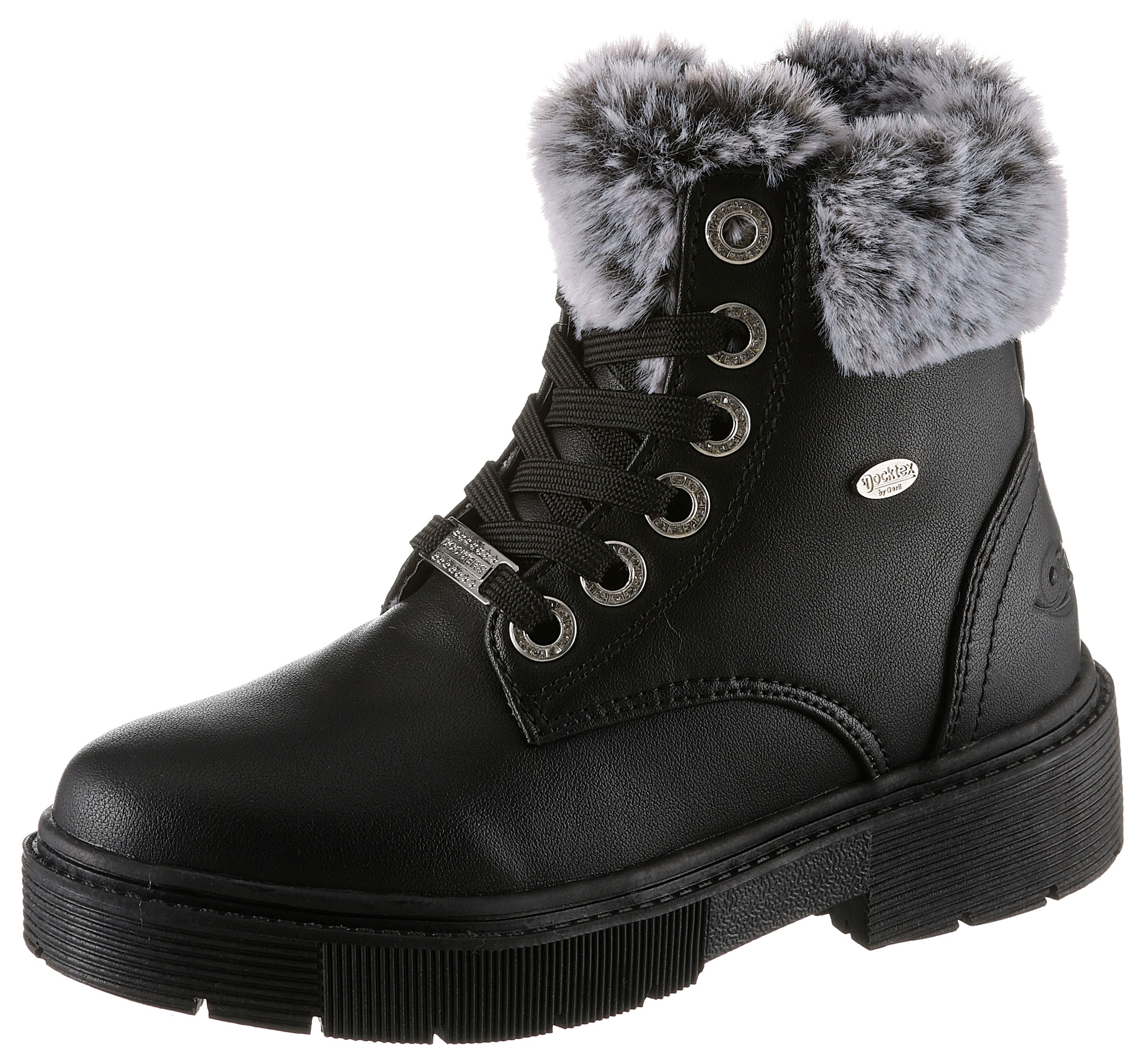 Winterstiefel, mit Fellimitat am Schaftrand