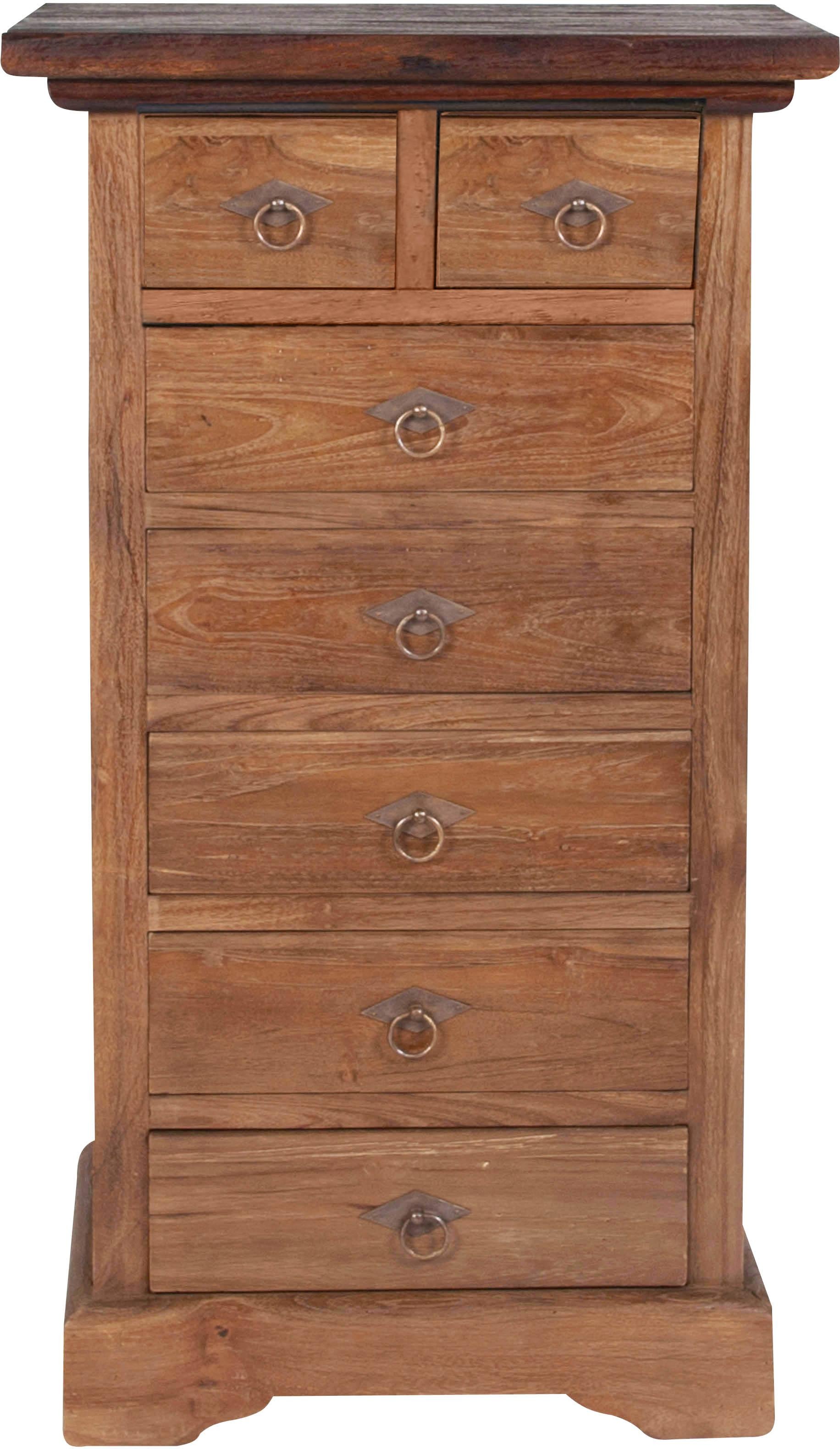 SIT Kommode »Seadrift«, recyceltes Teak-Altholz, Breite 53 cm, Shabby Chic, günstig online kaufen