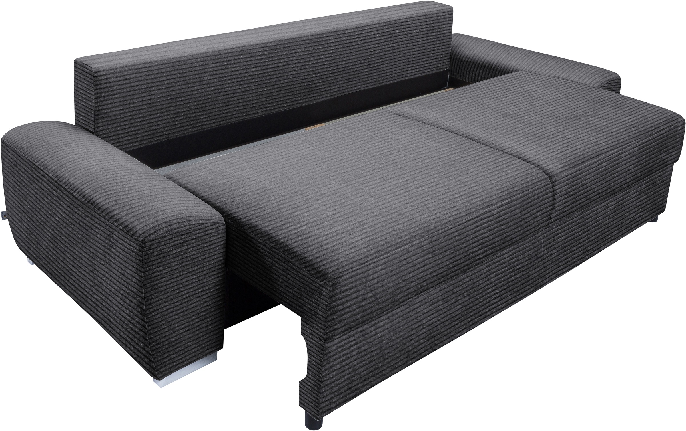 exxpo - sofa fashion 2-Sitzer »SOLSBURY, Sofa, Schlafsofa«, inkl. Federkern-Polsterung, Bettfunktion und Stauraum, in Cord
