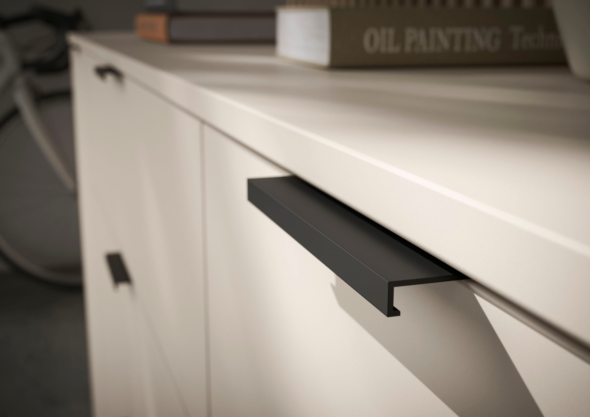 HBZ Lowboard »Linz TV-Unterschrank, BxHxT 180x47x40cm«, (1 St.), Breite 180cm,Lip-Griff, Melaminbeschichtung