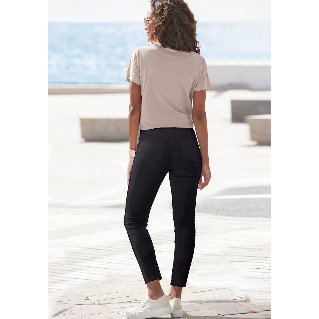 Vivance Jeggings, mit Zipperdetails, elastische Skinny-Jeans, Basic