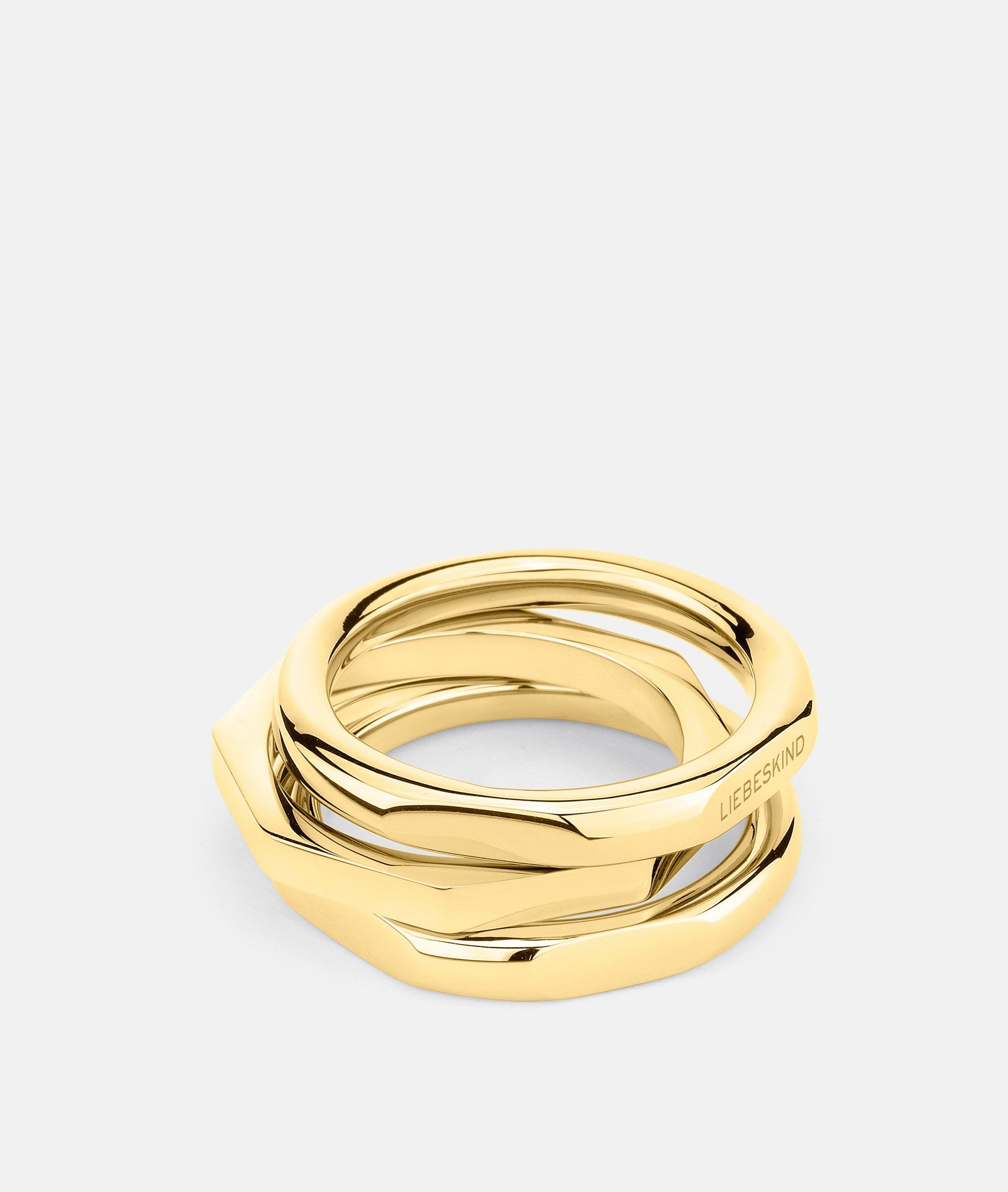 Liebeskind Berlin Ring-Set »Schmuck Geschenk Edelstahl Ring Urban Chic«, (Set, 3 tlg.)