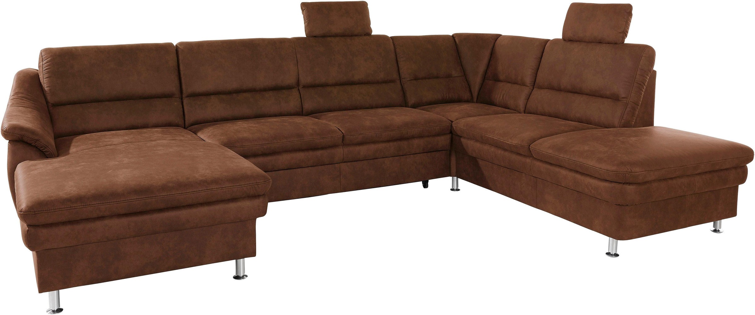 sit&more Wohnlandschaft »Cardoso U-Form«, mit Federkern und Kopfstützen, mit Bettfunktion und Relaxfunktion