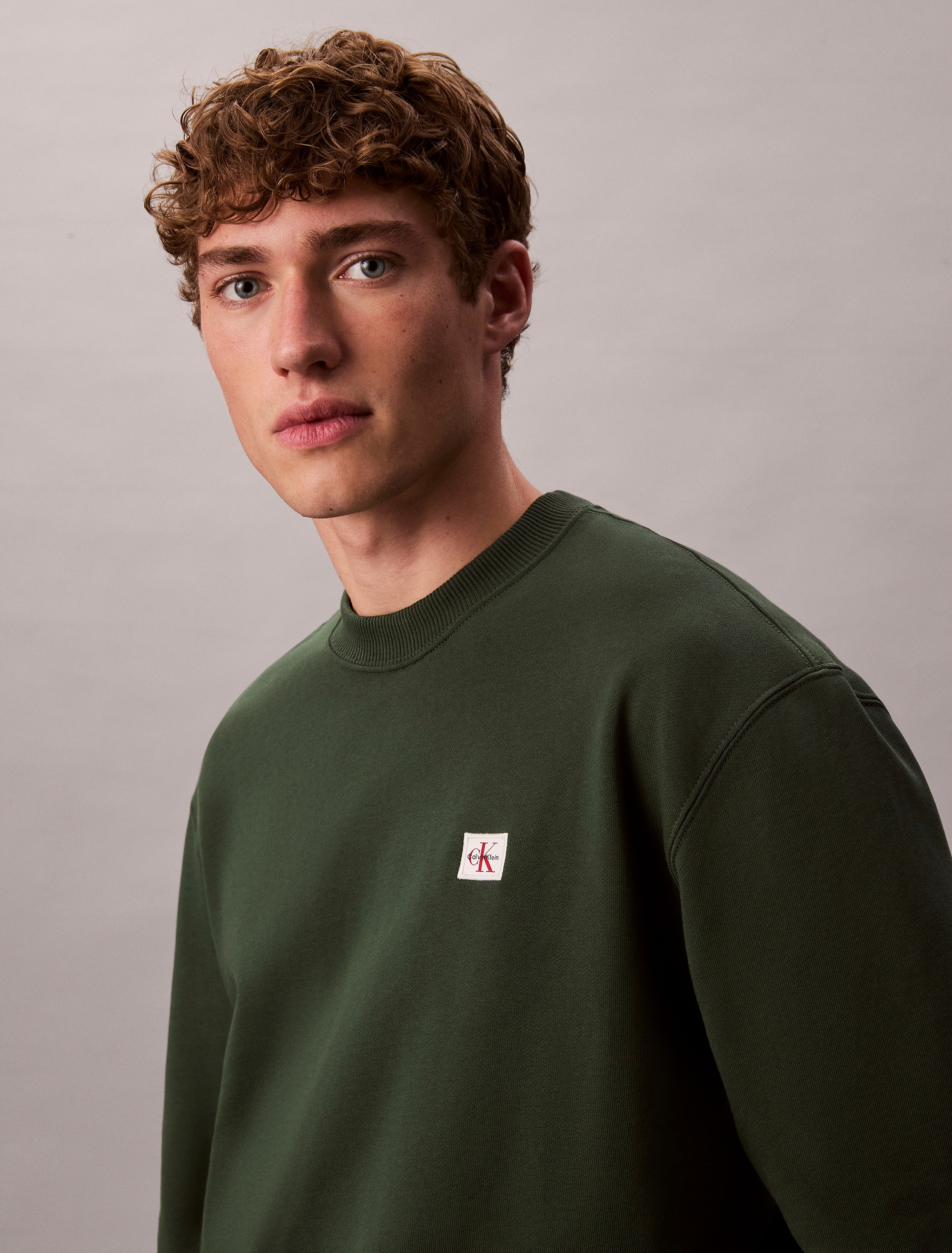 Calvin Klein Jeans Sweatshirt »400GSM TRRY BDG CRWN«, Mit Rundhalsausschnitt