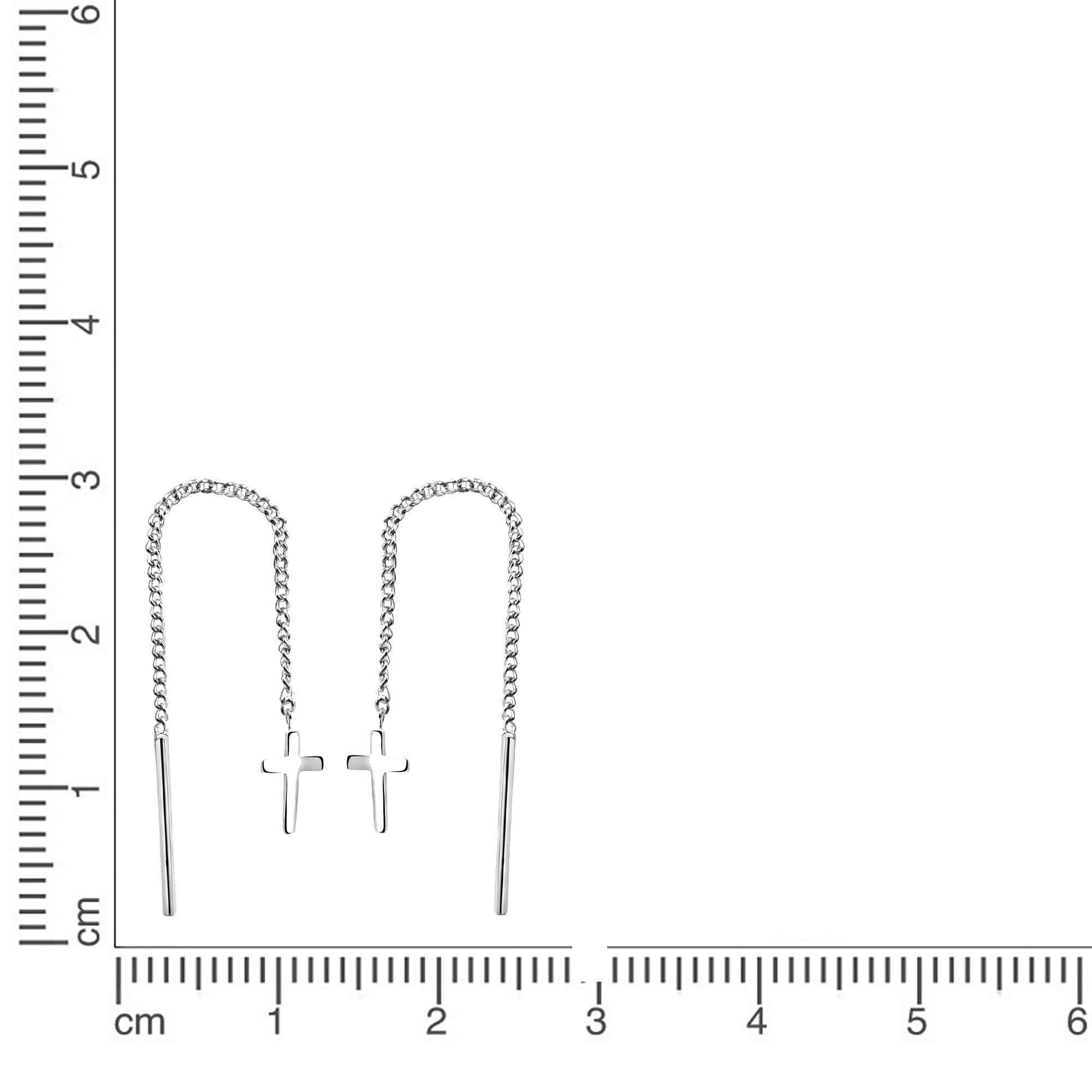 Firetti Paar Ohrhänger »Schmuck Geschenk Silber 925 Ohrschmuck Ohrringe Kreuz«