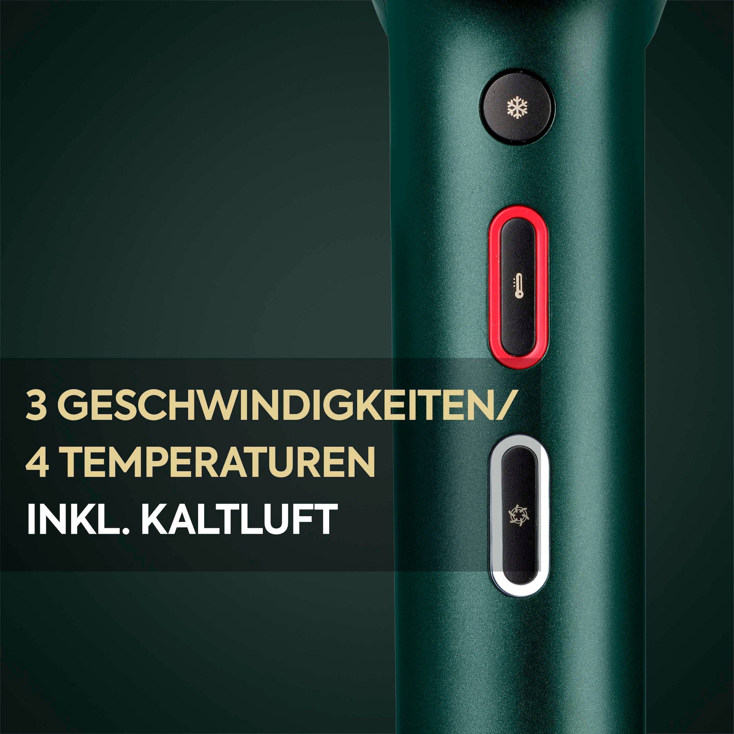 BaByliss Haartrockner »Air Power Pro D6555DE« 1.600 W 3 Aufsätze Hochgeschwindigkeits-Digitalmotor , Leicht, Föhn mit 3 Aufsätzen