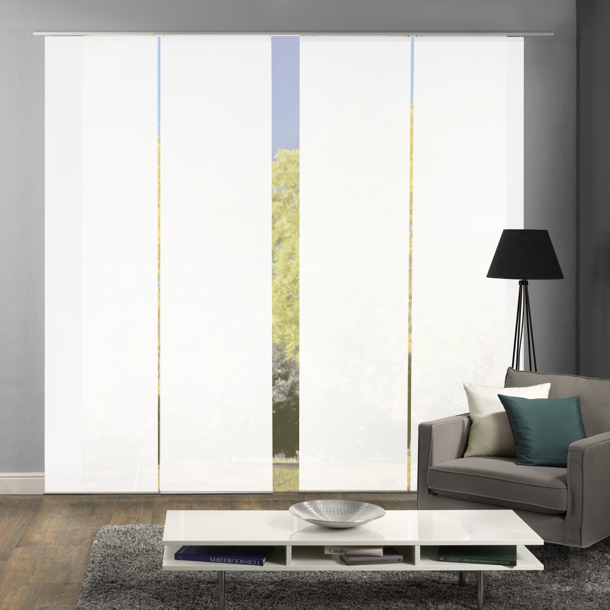 HOME WOHNIDEEN Schiebegardine "ROMA" Klettband 4 Stk. tlg. HxB: 245x60, ink günstig online kaufen