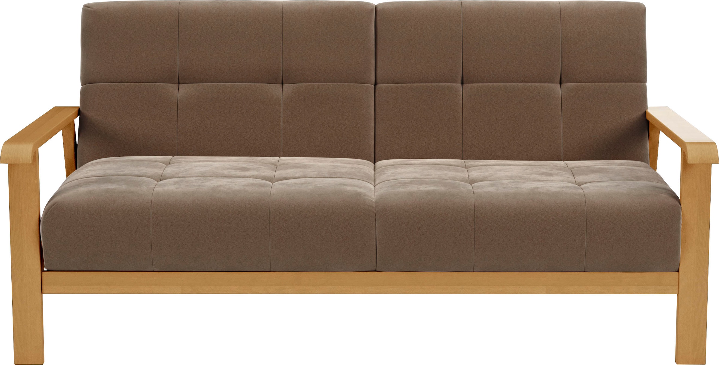 sit&more 2,5-Sitzer »Billund« Armlehnen aus eichefarbigem Buchenholz, verschiedene Bezüge und Farben