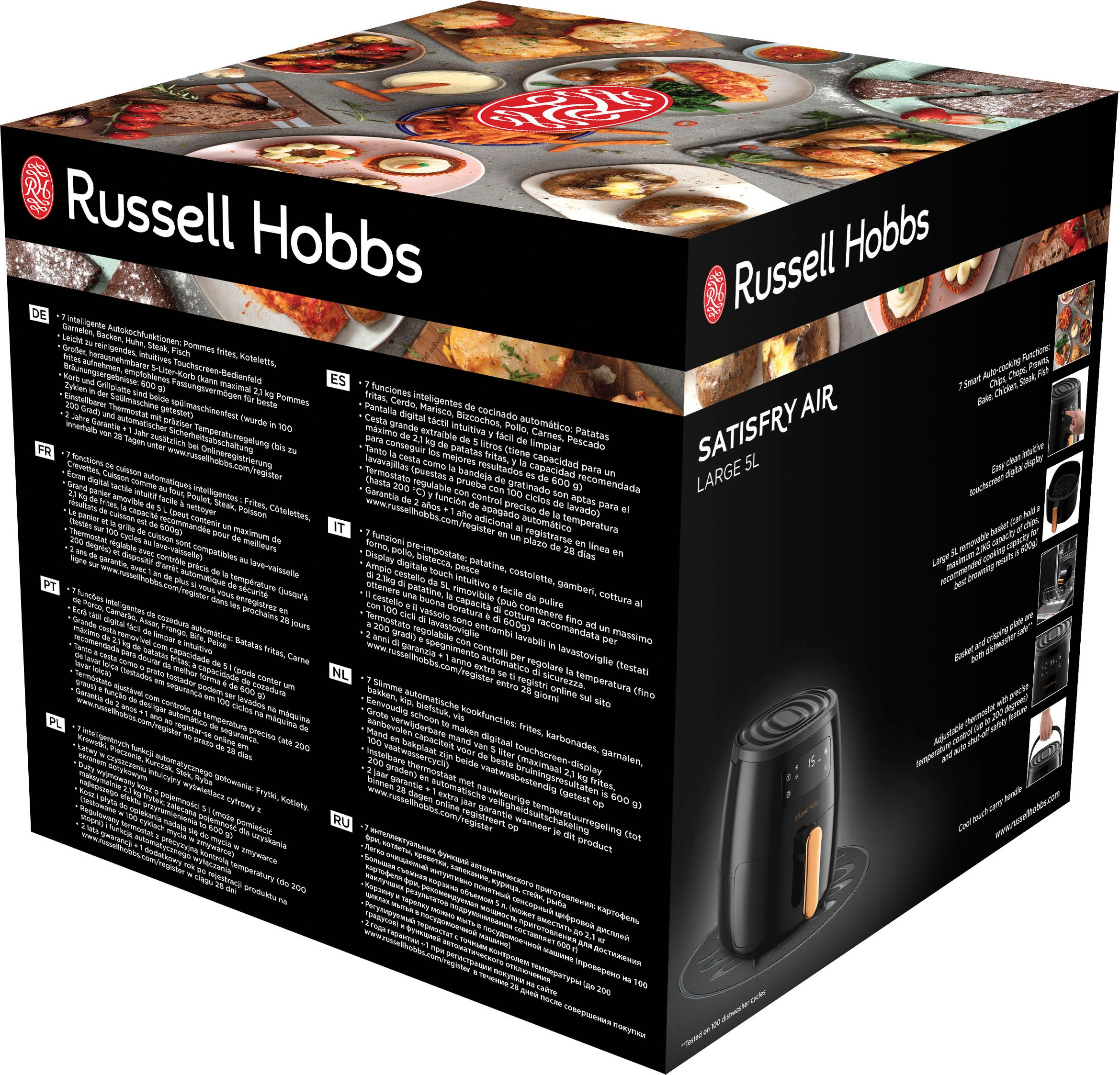 RUSSELL HOBBS Heißluftfritteuse Air groß 1650 26510-56«, l 5 5 W, kaufen - online Fassungsvermögen »SatisFry l
