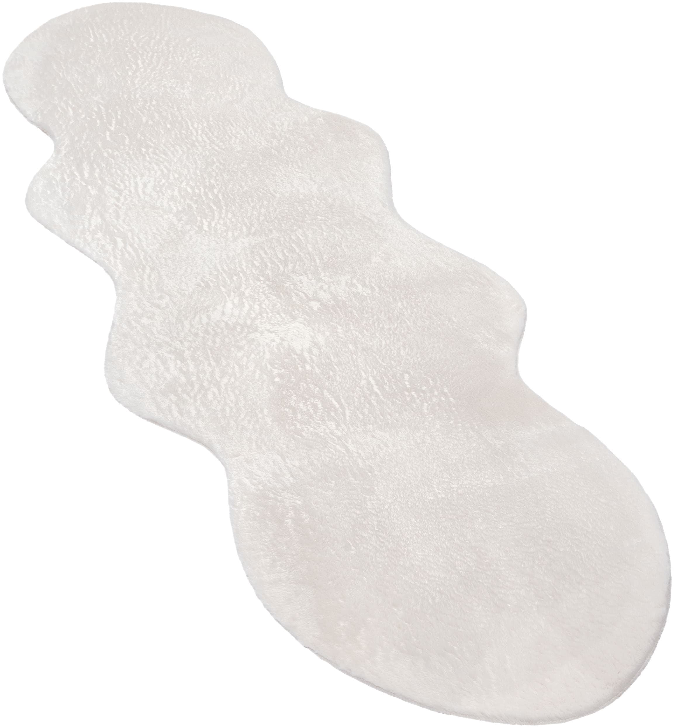 Paco Home Fellteppich »Pelt 640«, fellförmig, 16 mm Höhe, Kunstfell, Uni Fa günstig online kaufen