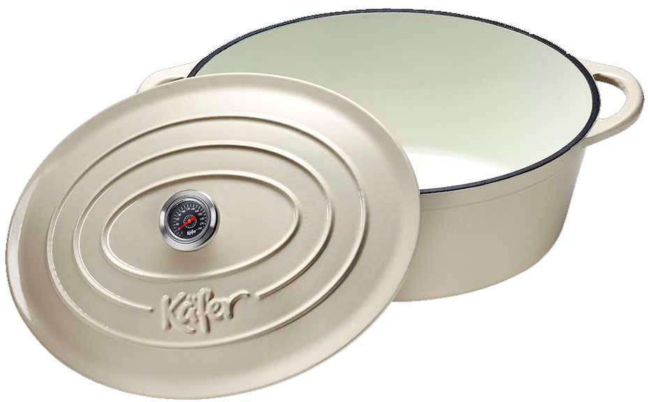 Käfer Bräter Gusseisen 1 Stk. tlg. Induktion, 6,7 Liter, oval günstig online kaufen