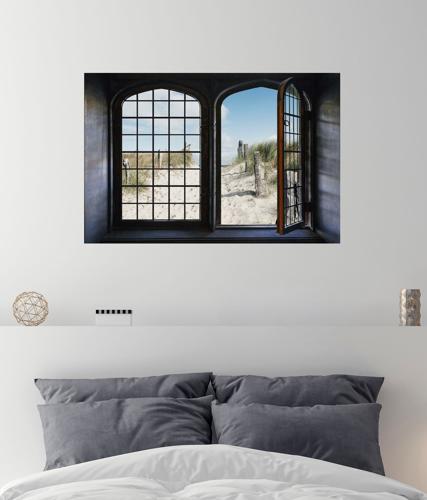 queence Wandsticker »Düne«, Wandsticker, Wandbild, selbstklebend, 3D, Fenster