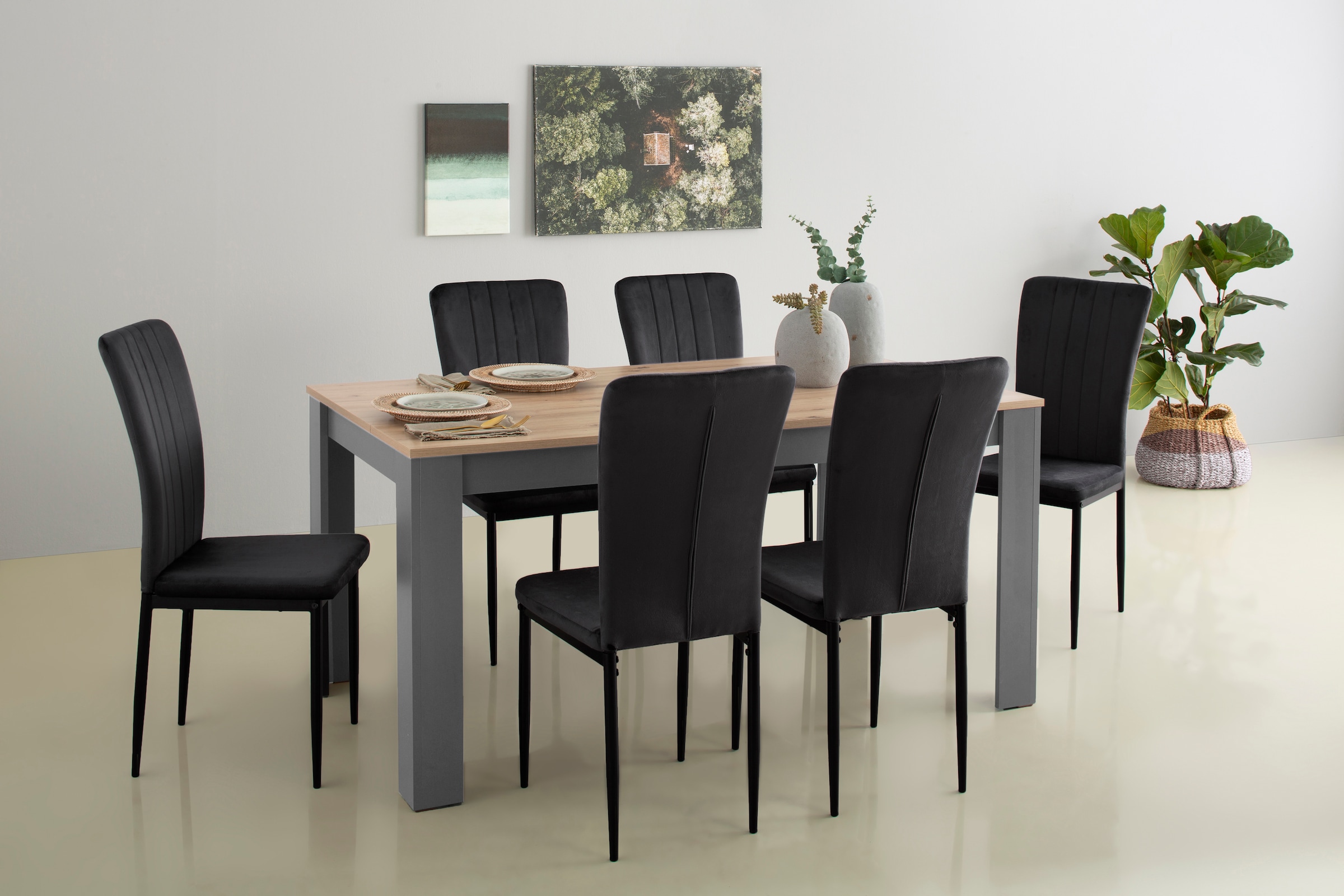 Essgruppe »Bergamo Tisch Stühle Speisezimmer Bestseller«, (Set, 7 tlg.), moderne 7-tlg...