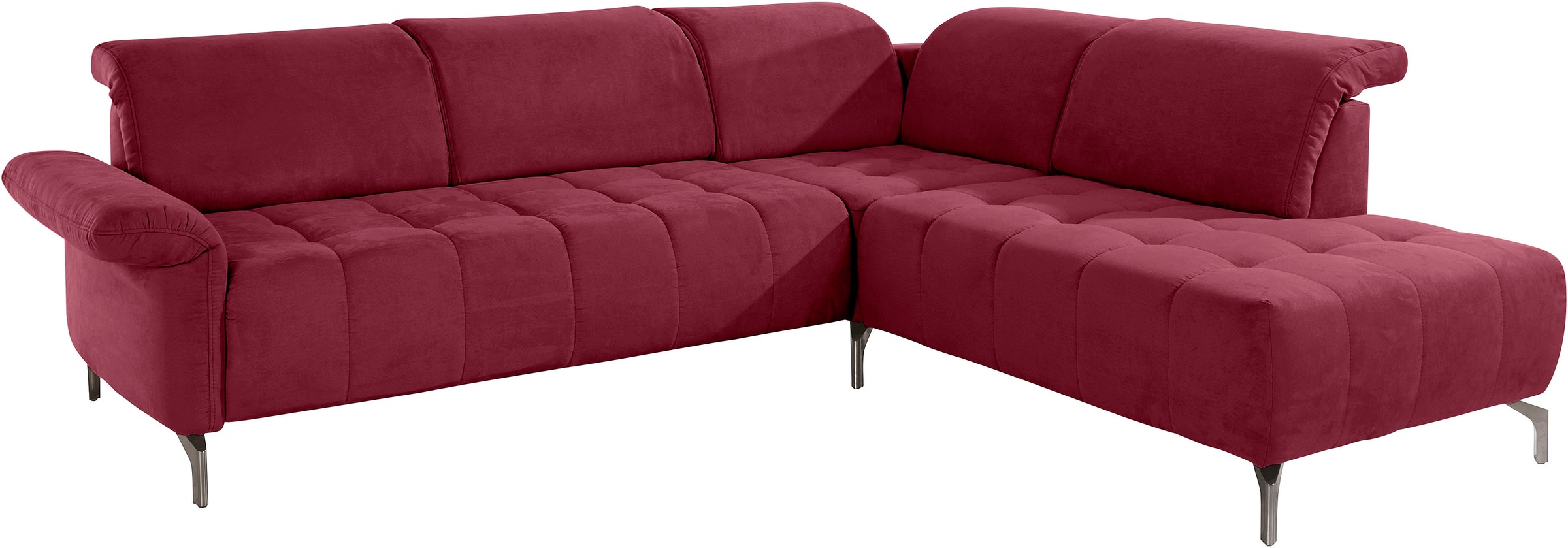 INOSIGN Ecksofa »Fresh L-Form«, Federkern, wahlweise Kopfteilverstellung und motorischer Vorziehsitz