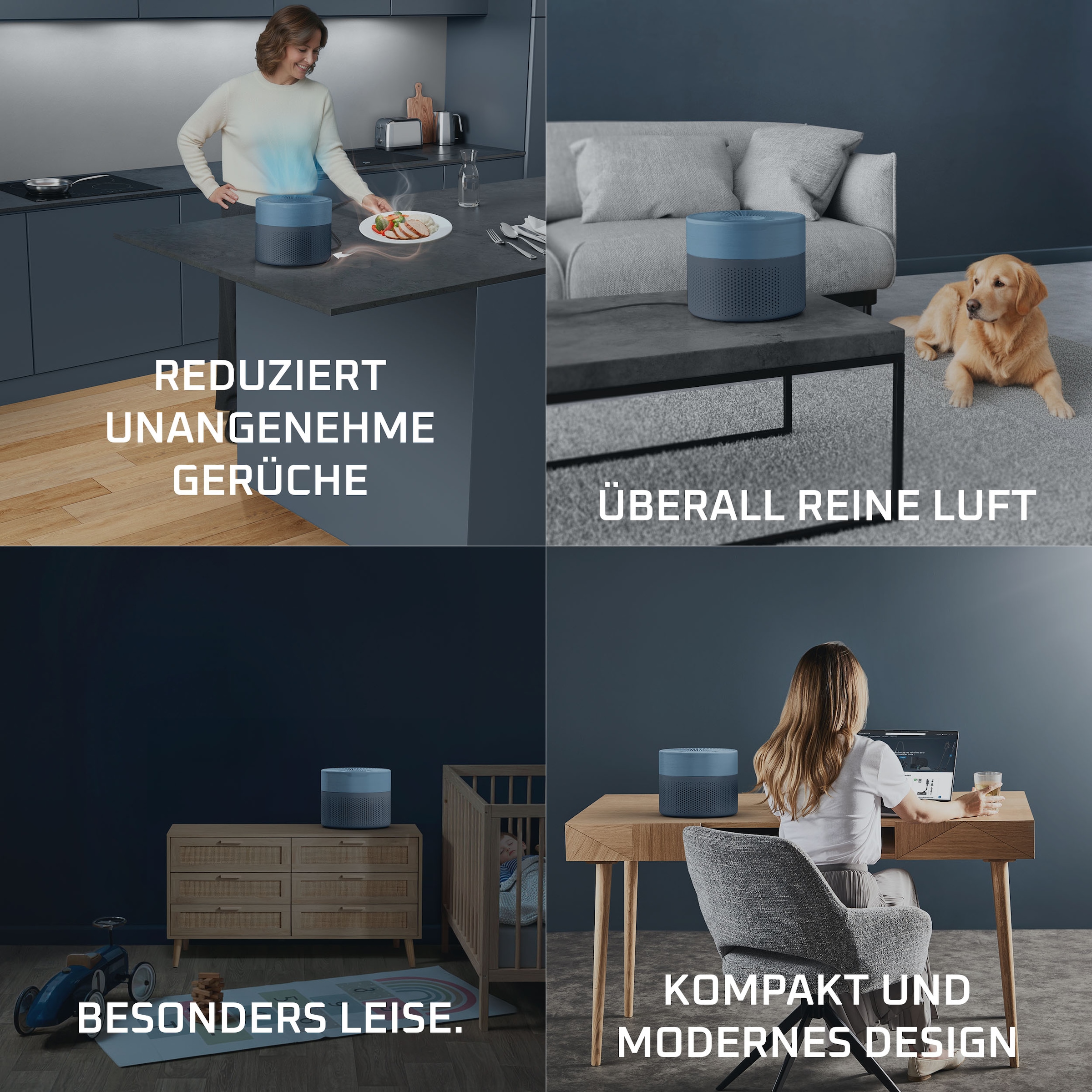 Rowenta Luftreiniger »Pure Air Mini, für zu Hause, ultrakompakt« für 22 qm Räume besonders leise, Nachtmodus, reduziert unangenehme Gerüche