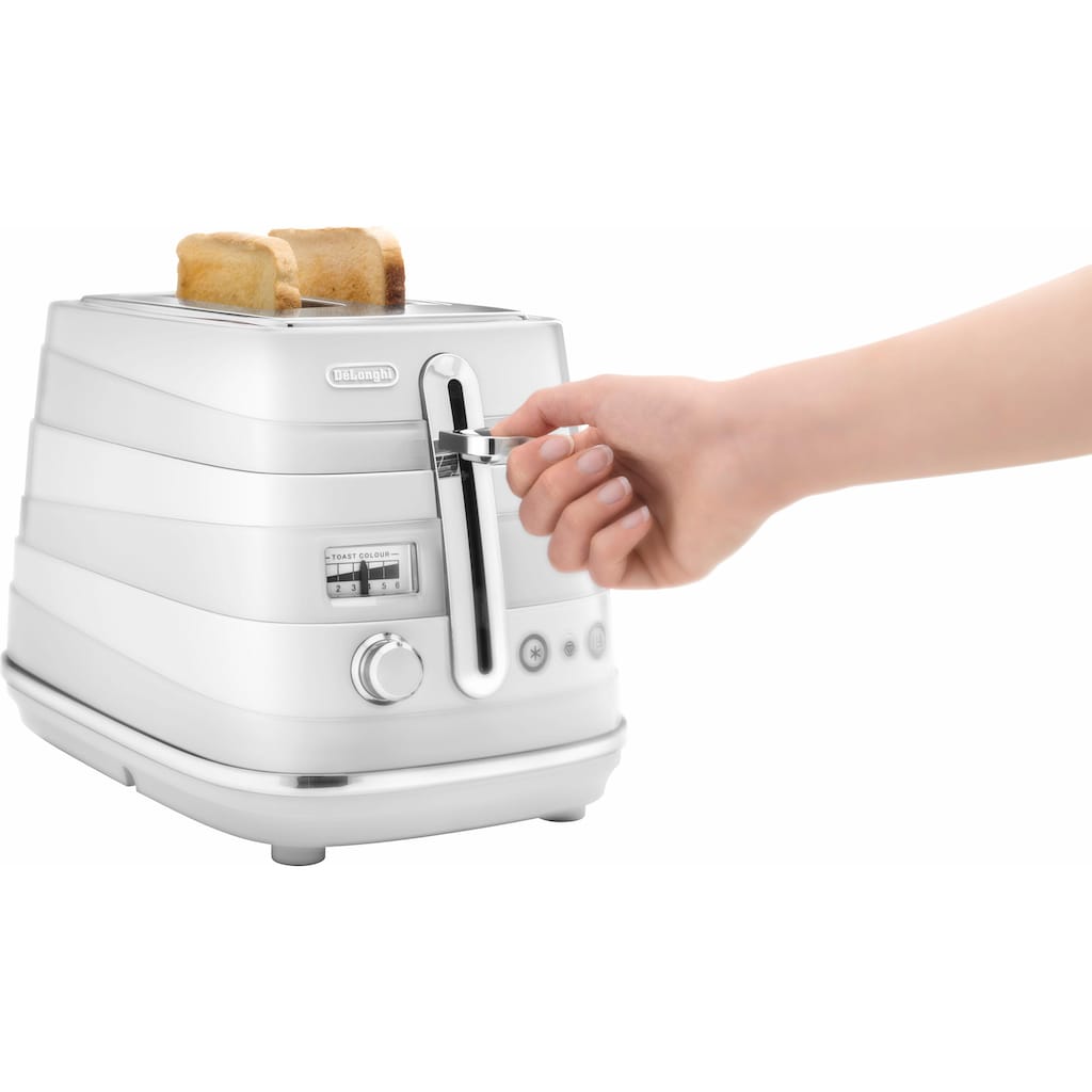 De'Longhi Toaster »Avvolta CTA 2103.W«, 2 kurze Schlitze, für 2 Scheiben, 900 W