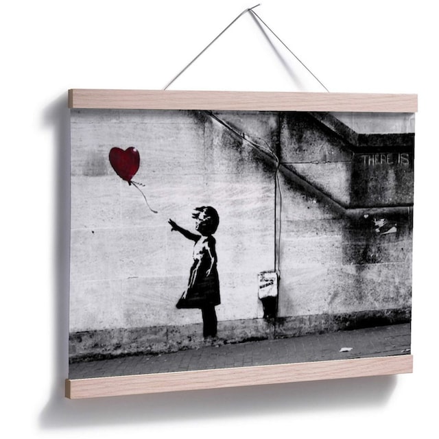 with bestellen Bild, Poster, Girl balloon«, »Graffiti Menschen, Wall-Art Wandbild, Poster Raten Wandposter (1 Bilder St.), auf