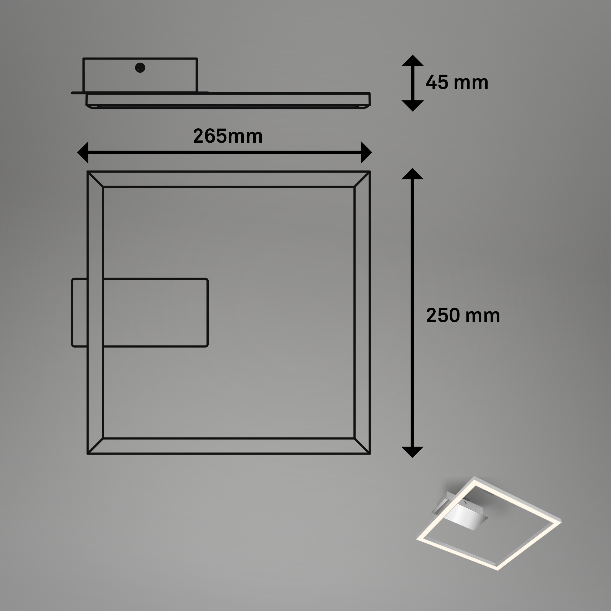 Briloner Leuchten LED Deckenleuchte »Frame NICI«