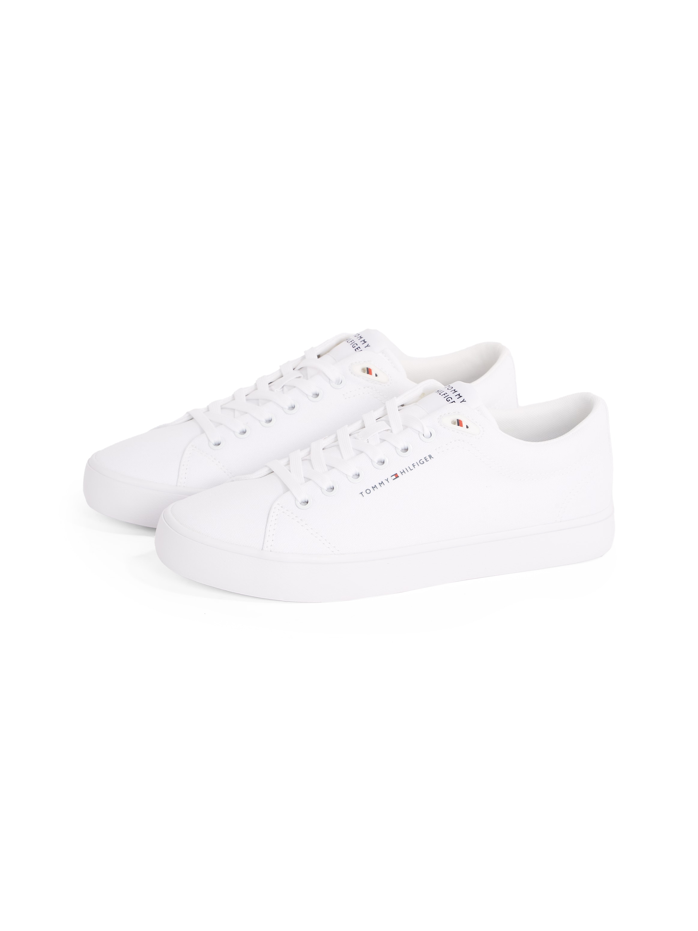 Tommy Hilfiger Sneaker »TH HI VULC LOW CORE CANVAS«, Freizeitschuh, Halbschuh, Schnürer mit weich gepolstertem Schaftrand
