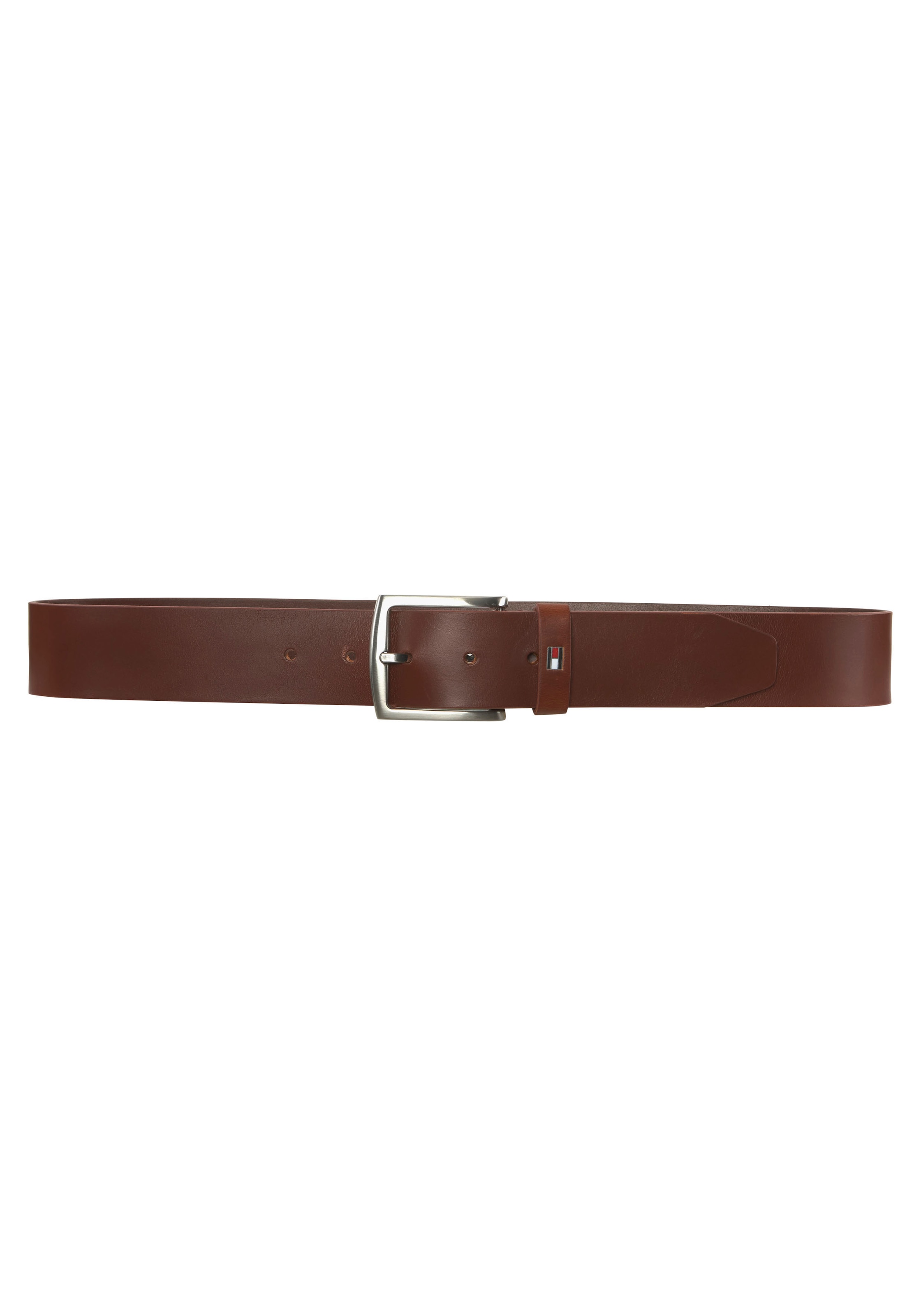 Tommy Hilfiger Ledergürtel »New Denton 4 cm«, NEW DENTON BELT mit Flag-Logoschlaufe