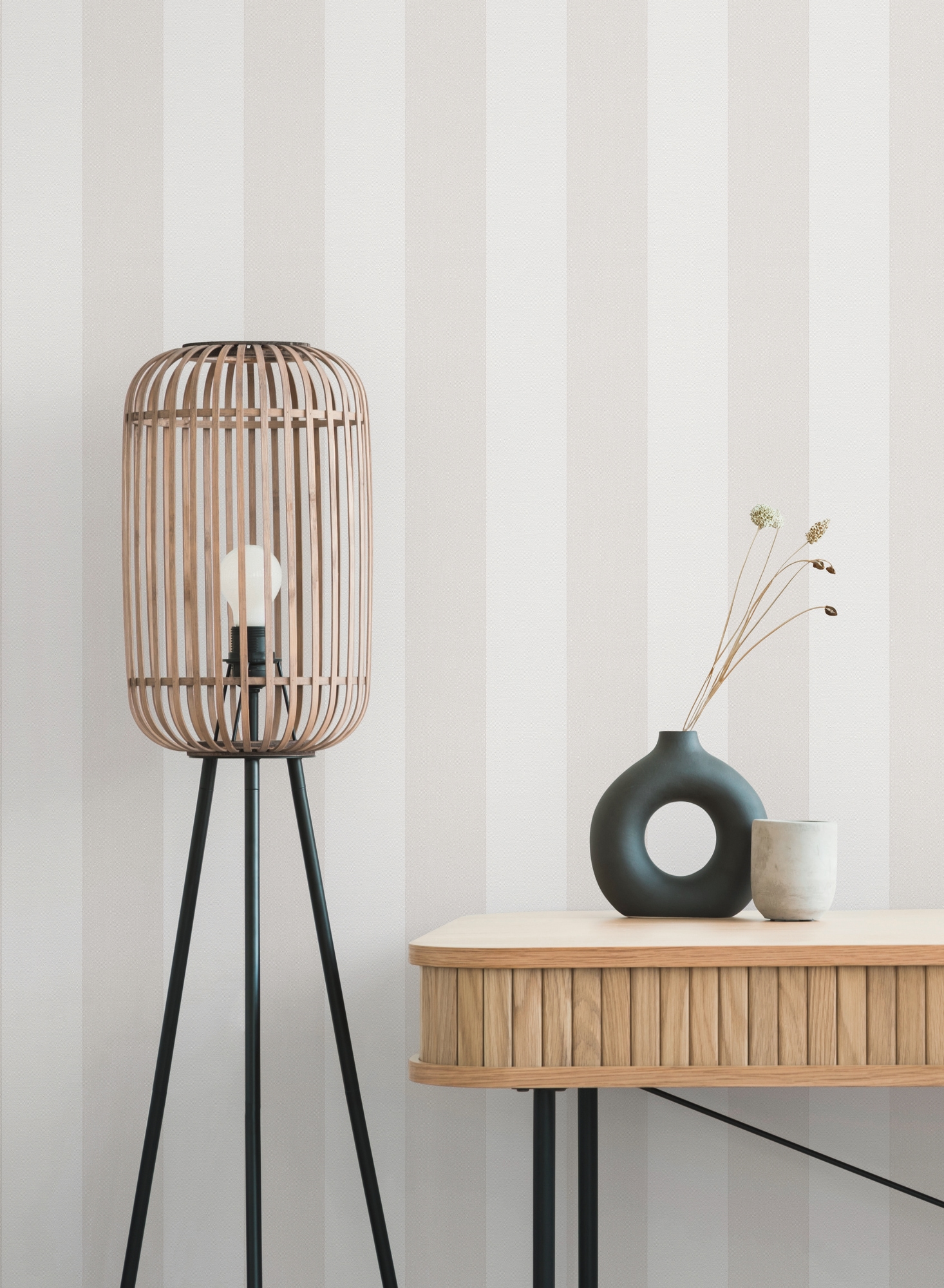 A.S. Création Vliestapete »Pure Elegance Streifen Tapete Mustertapete Landhaus Landhaus«, matt, Vliestapete gestreift für Schlafzimmer Küche Wohnzimmer Streifen Flur