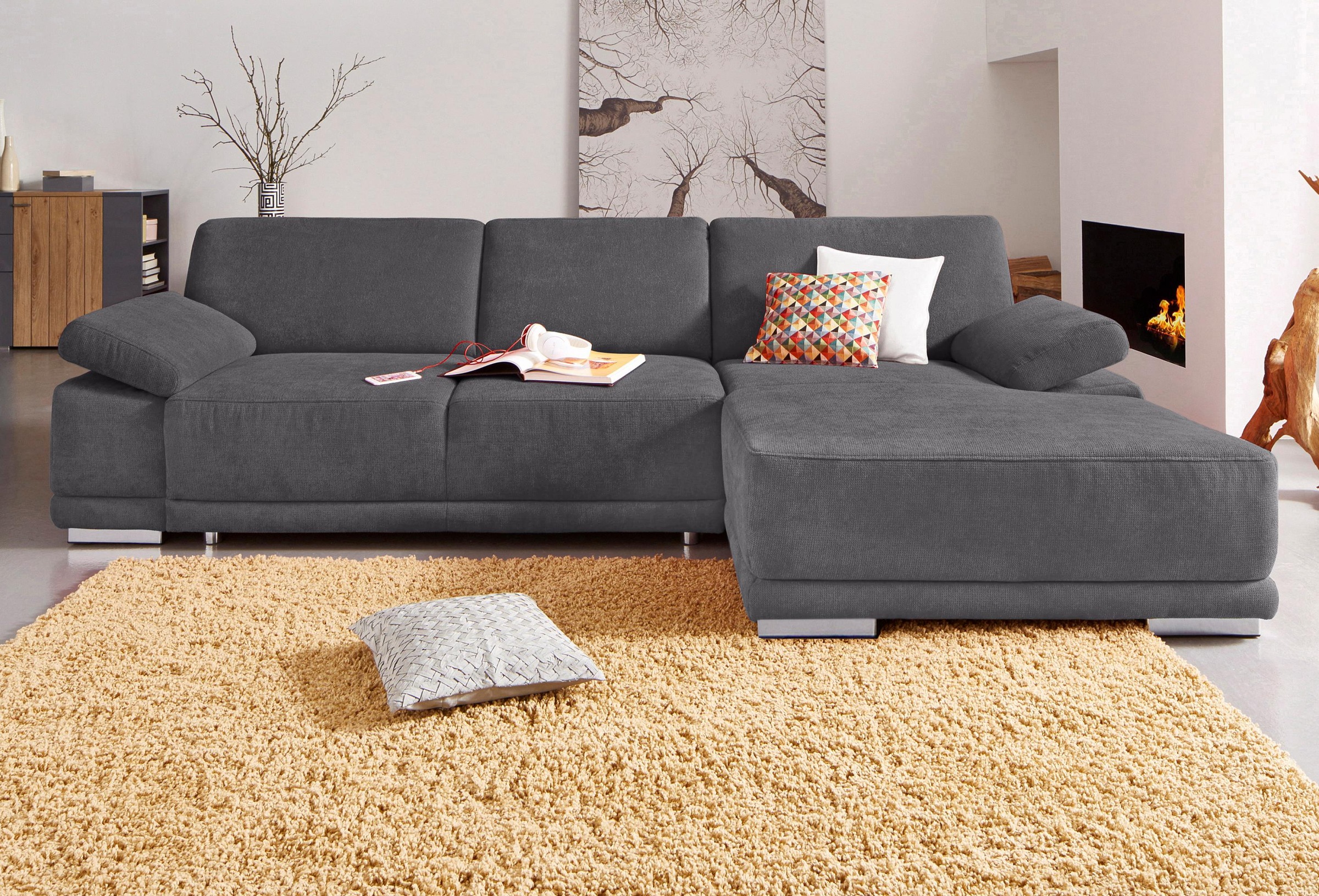 sit&more Ecksofa »Coria L-Form«, mit XL-Recamiere, wahlweise mit Bettfunkti günstig online kaufen