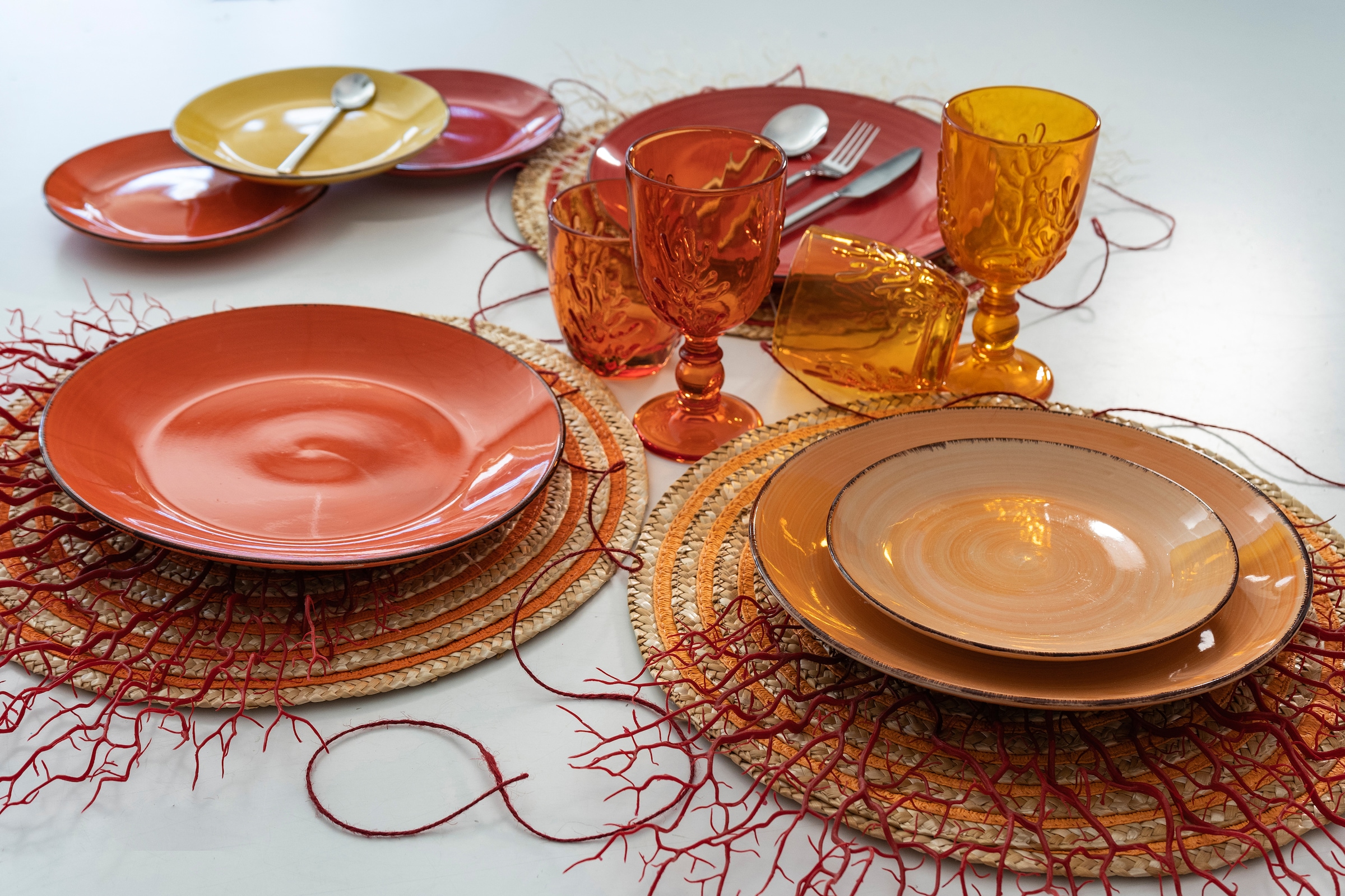 Villa d'Este Gläser-Set »Coral Sunset«, (Set, 6 tlg.), Wassergläser-Set, 6-teilig, Inhalt 340 ml