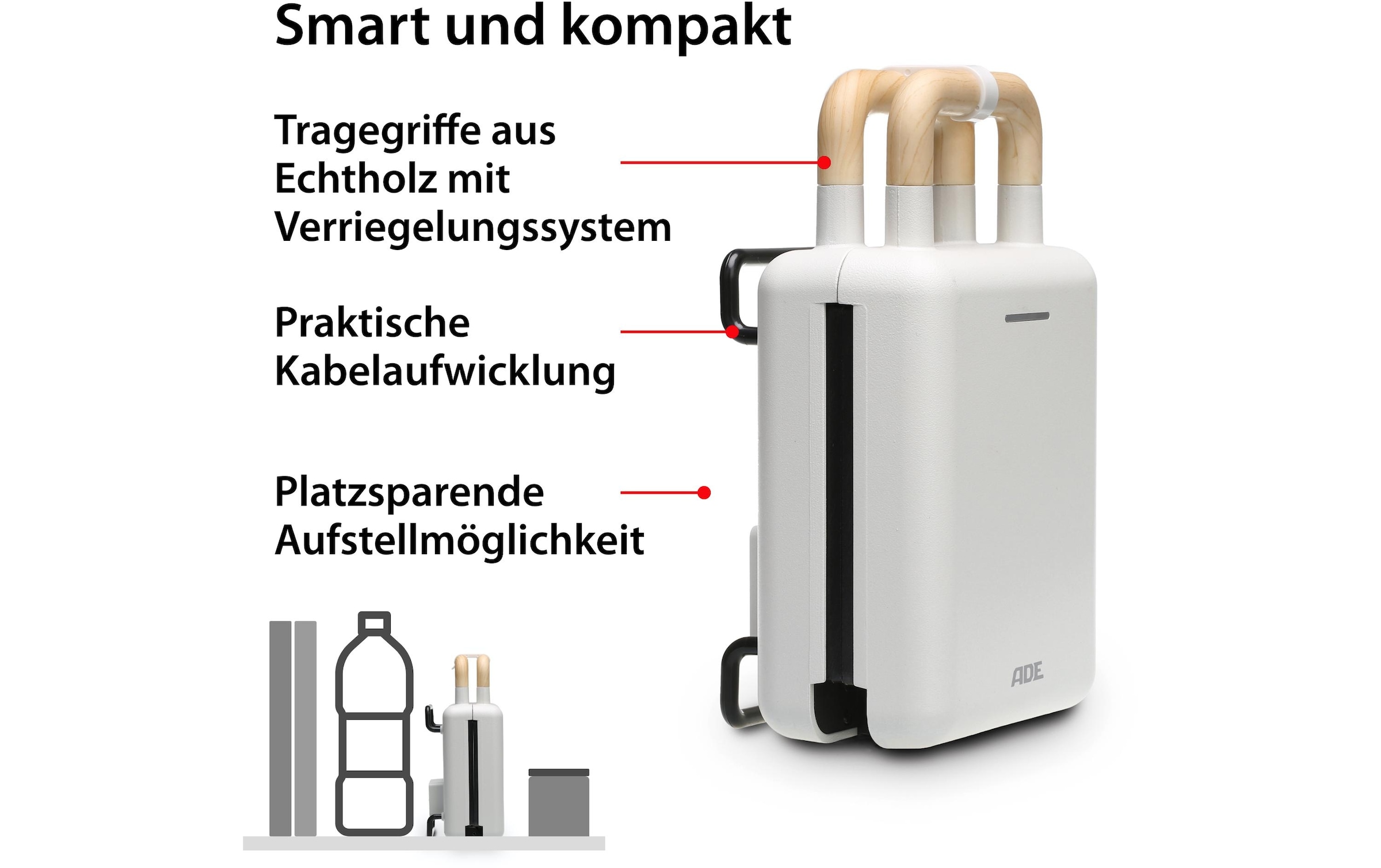 ADE Waffeleisen »Weiss« 600 W