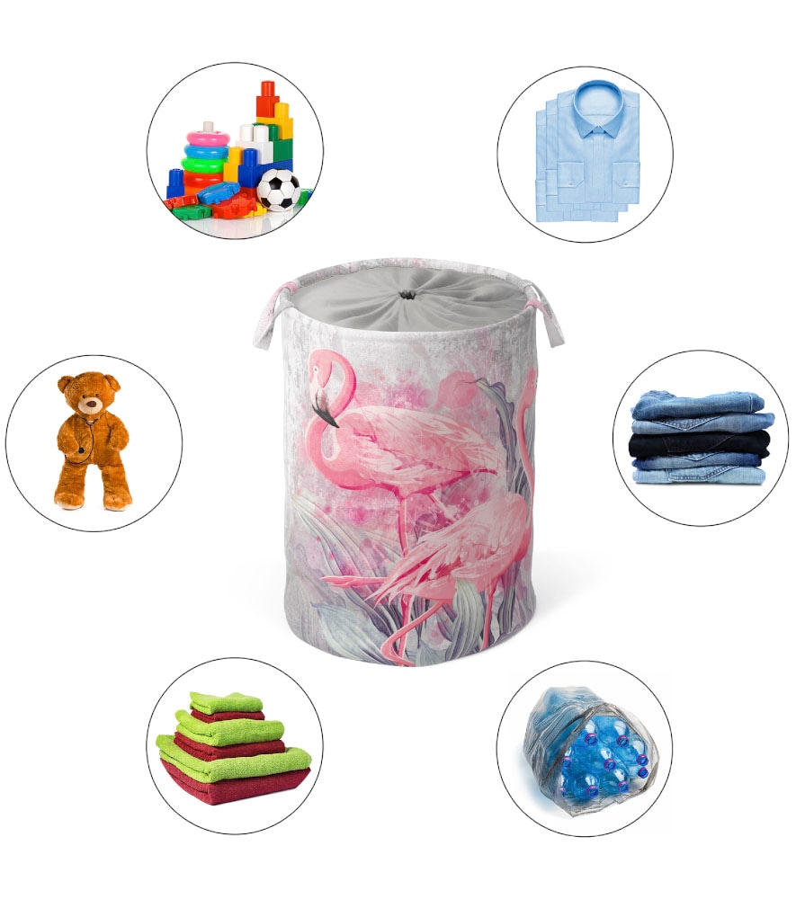 samtweiche online mit kaufen Sanilo Deckel kräftige Wäschekorb »Flamingo«, Farben, Oberfläche,