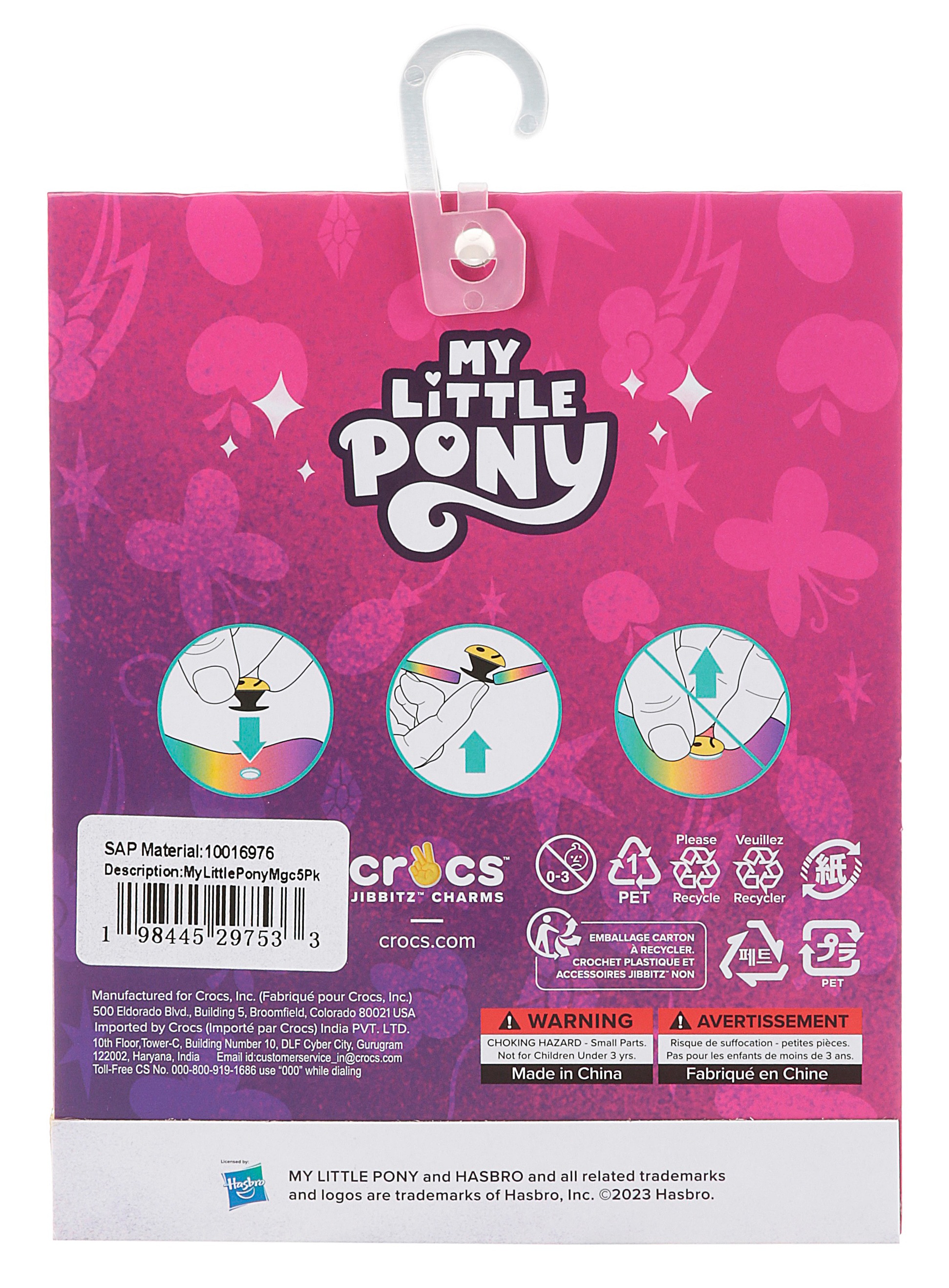 Crocs Schuhanstecker »Jibbitz™ My Little Pony: Friendship is Magic« Set, Kein Spielzeug. Nicht für Kinder unter 3 Jahren geeignet, 5 Stk. Schuh Charms für My Little Pony Fans