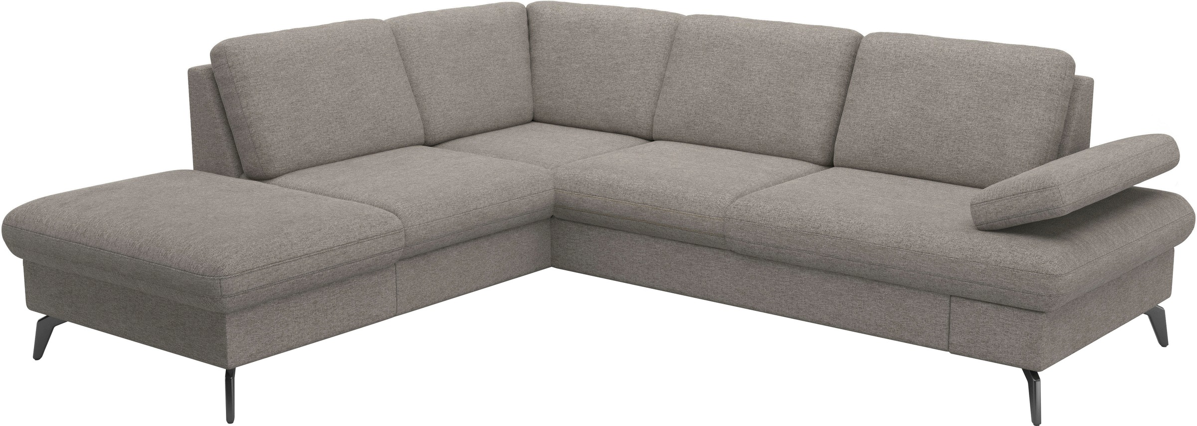 sit&more Ecksofa »Morris Jubi L-Form«, inkl. Armteilfunktion und 1 Zierkissen, wahlweise mit Bettfunktion