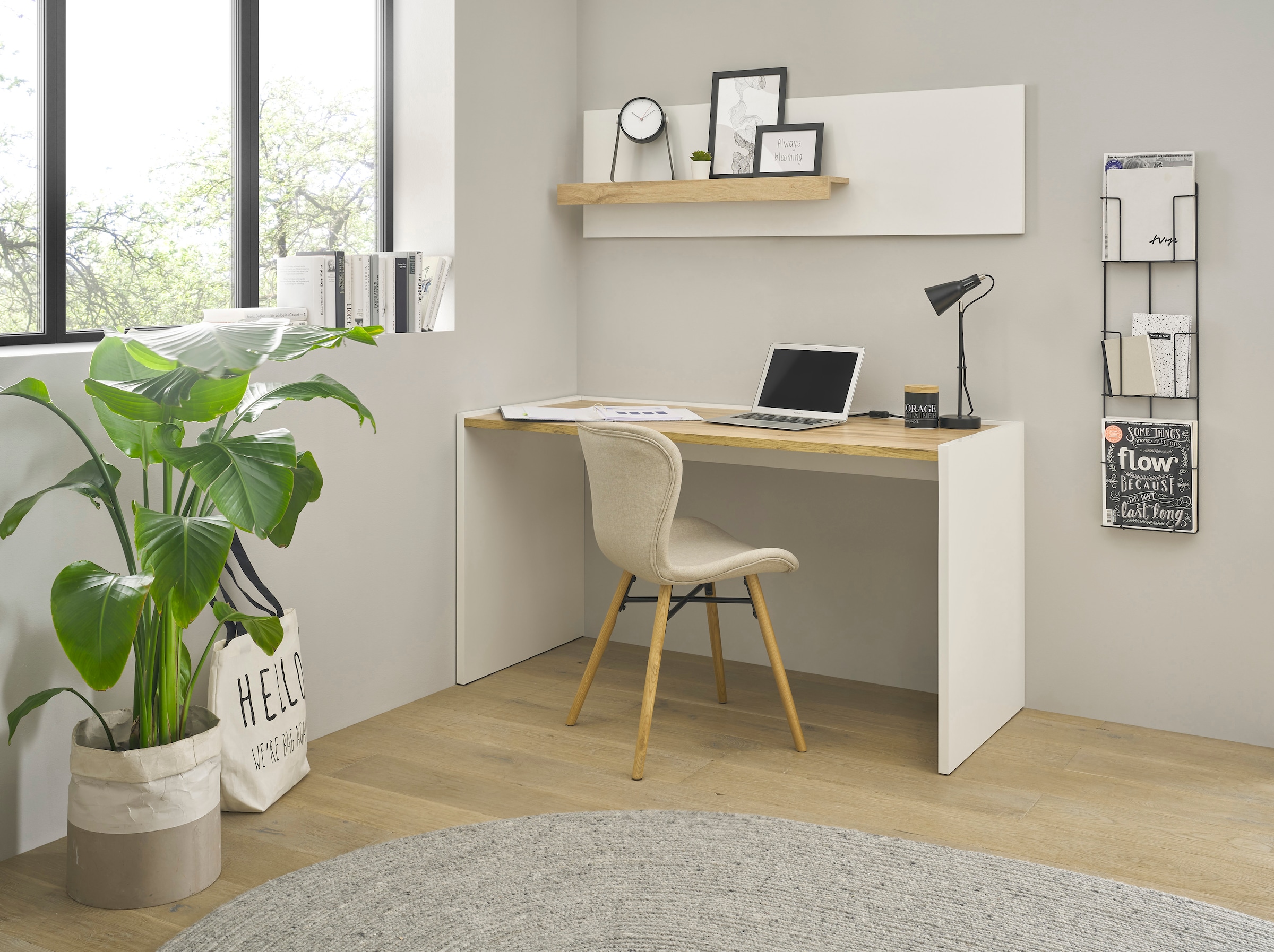 Büromöbel-Set HOME AFFAIRE "CiTY/GiRON", weiß, B:143cm H:180cm T:63cm, Arbeitsmöbel-Sets, Büromöbel-Set