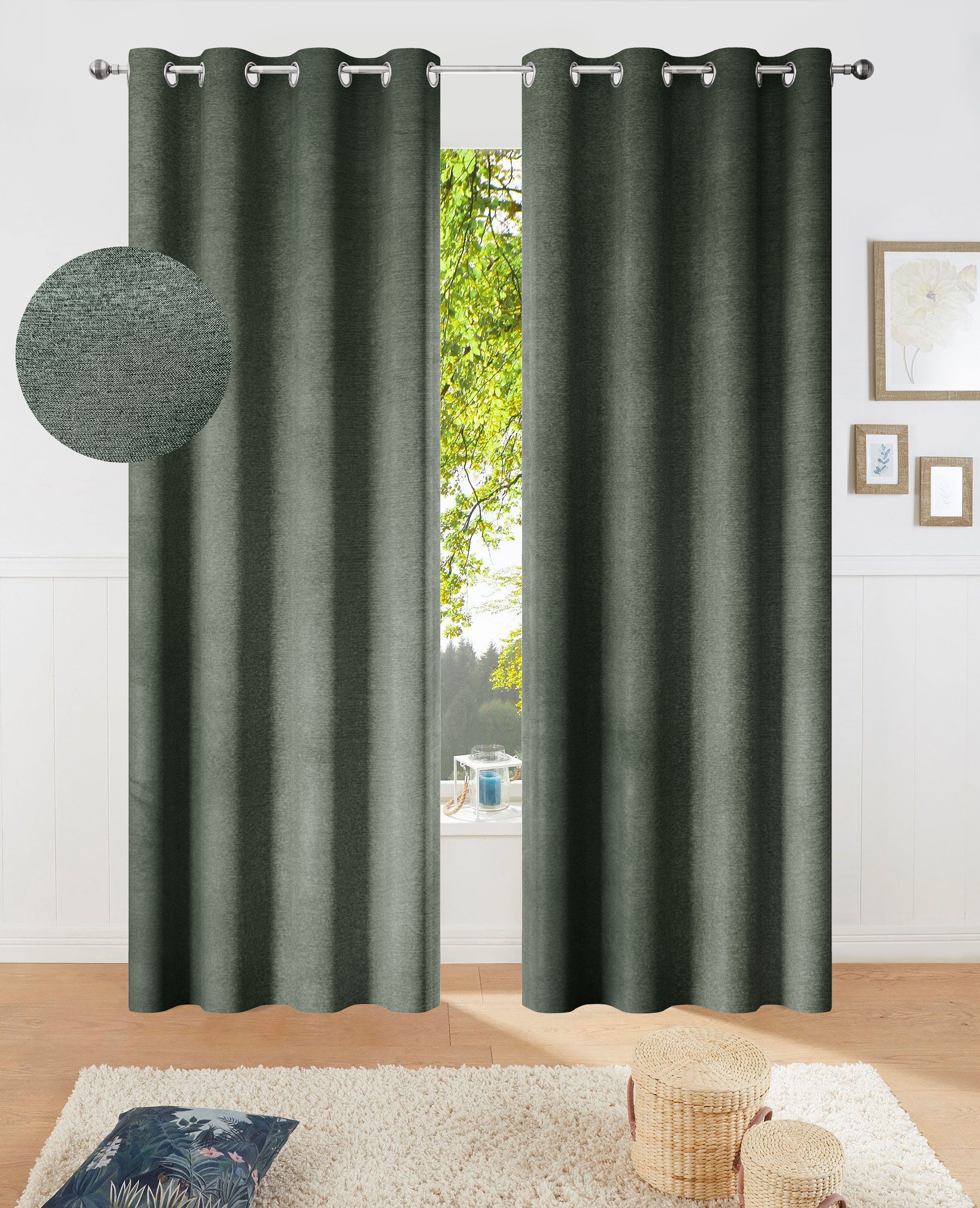 my home Verdunkelungsvorhang »Fleuriss«, (1 St.), Wohnzimmer, Schlafzimmer, günstig online kaufen