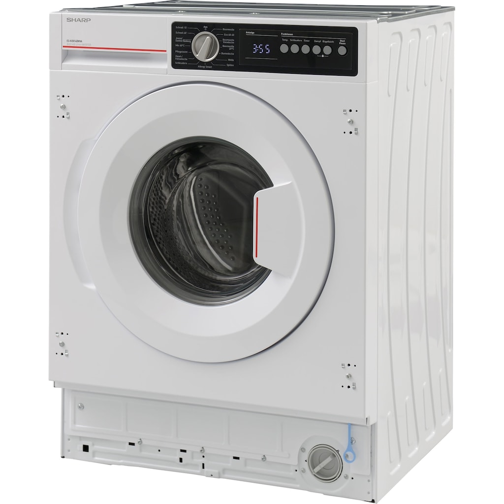 Sharp Einbauwaschmaschine »ES-NIB814BWNA-DE«, ES-NIB814BWNA-DE, 8 kg, 1400 U/min