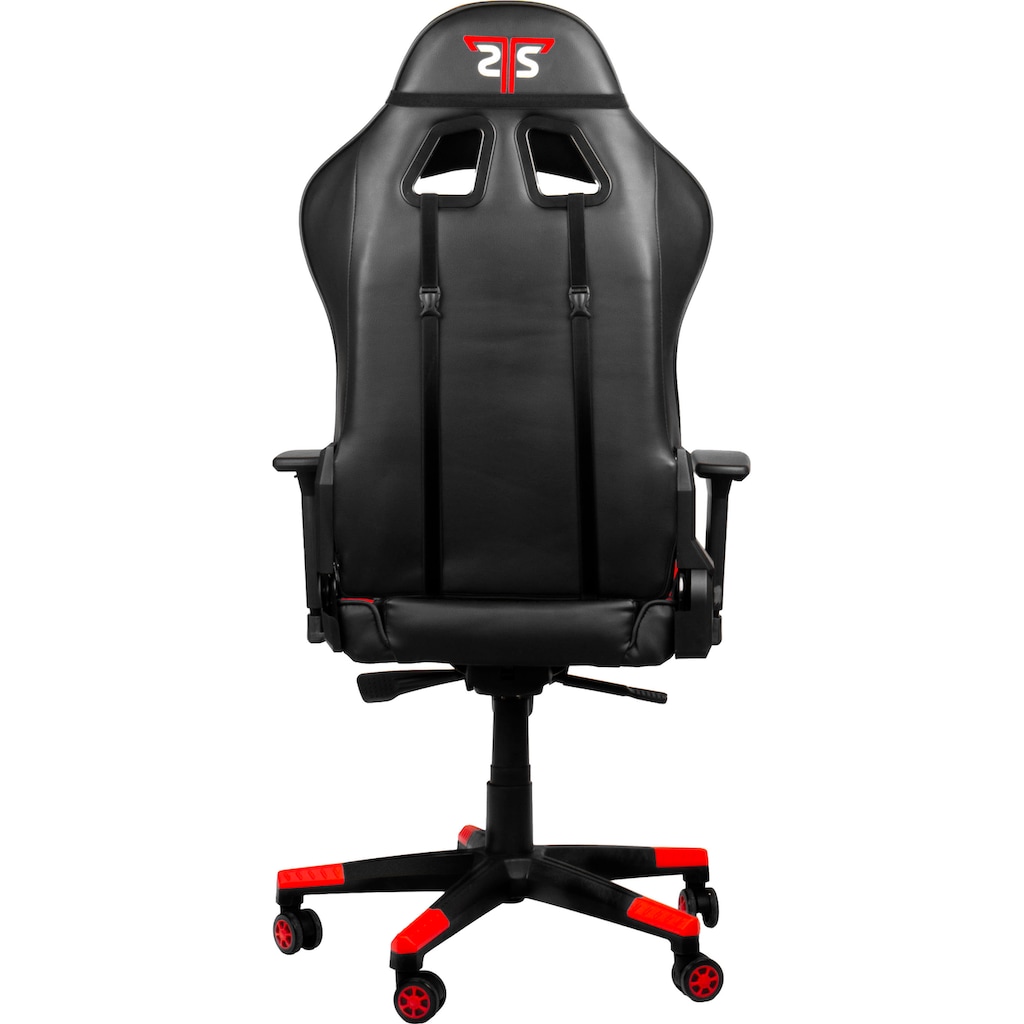 Hyrican Gaming-Stuhl »Striker CODE RED, ergonomisch, höhenverstellbar, Bürostuhl«, Kunstleder-Stoff