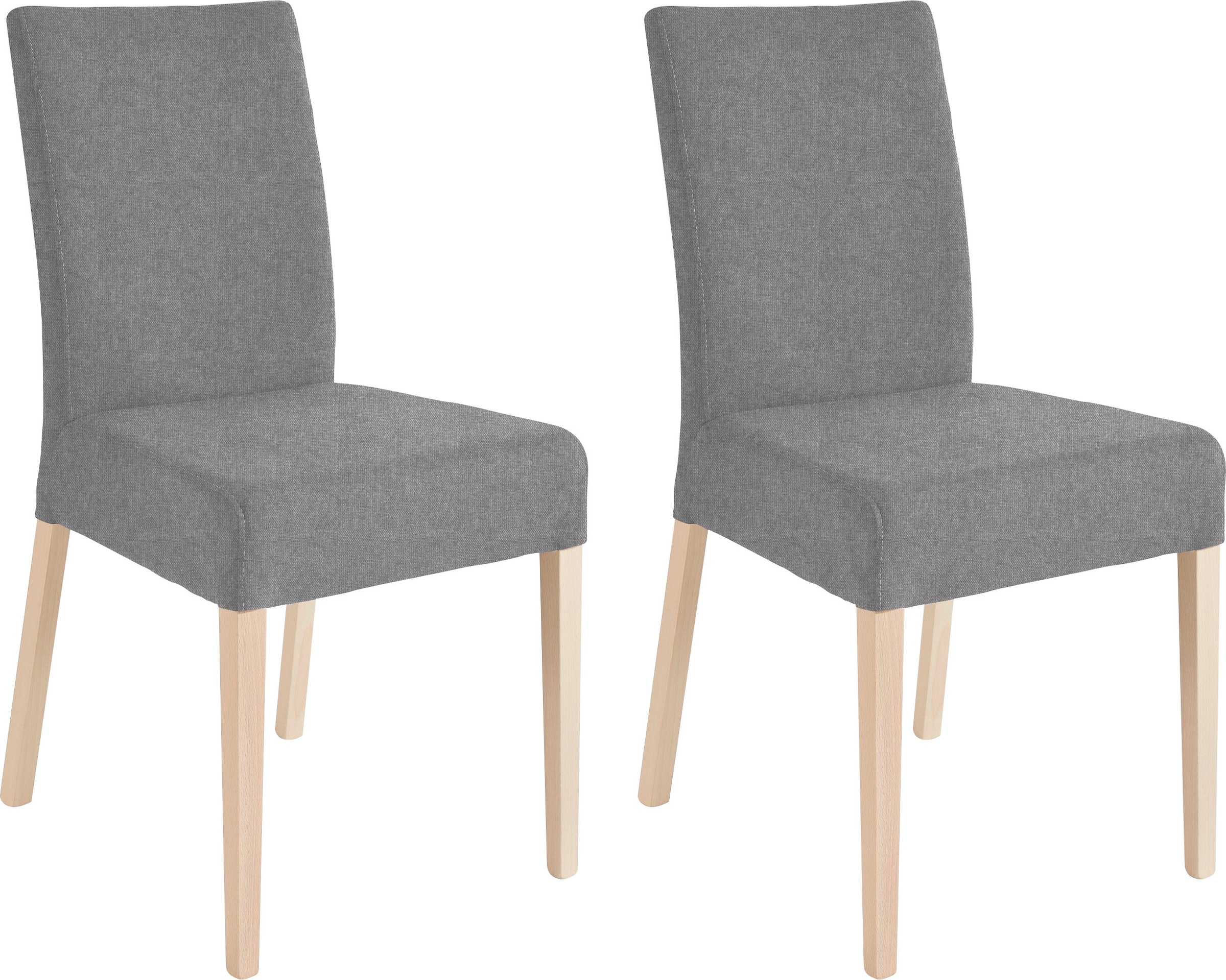 Home affaire 4-Fußstuhl »Umag« (Set) 2 Stk. Microfaser Sitz und Rücken gepo günstig online kaufen